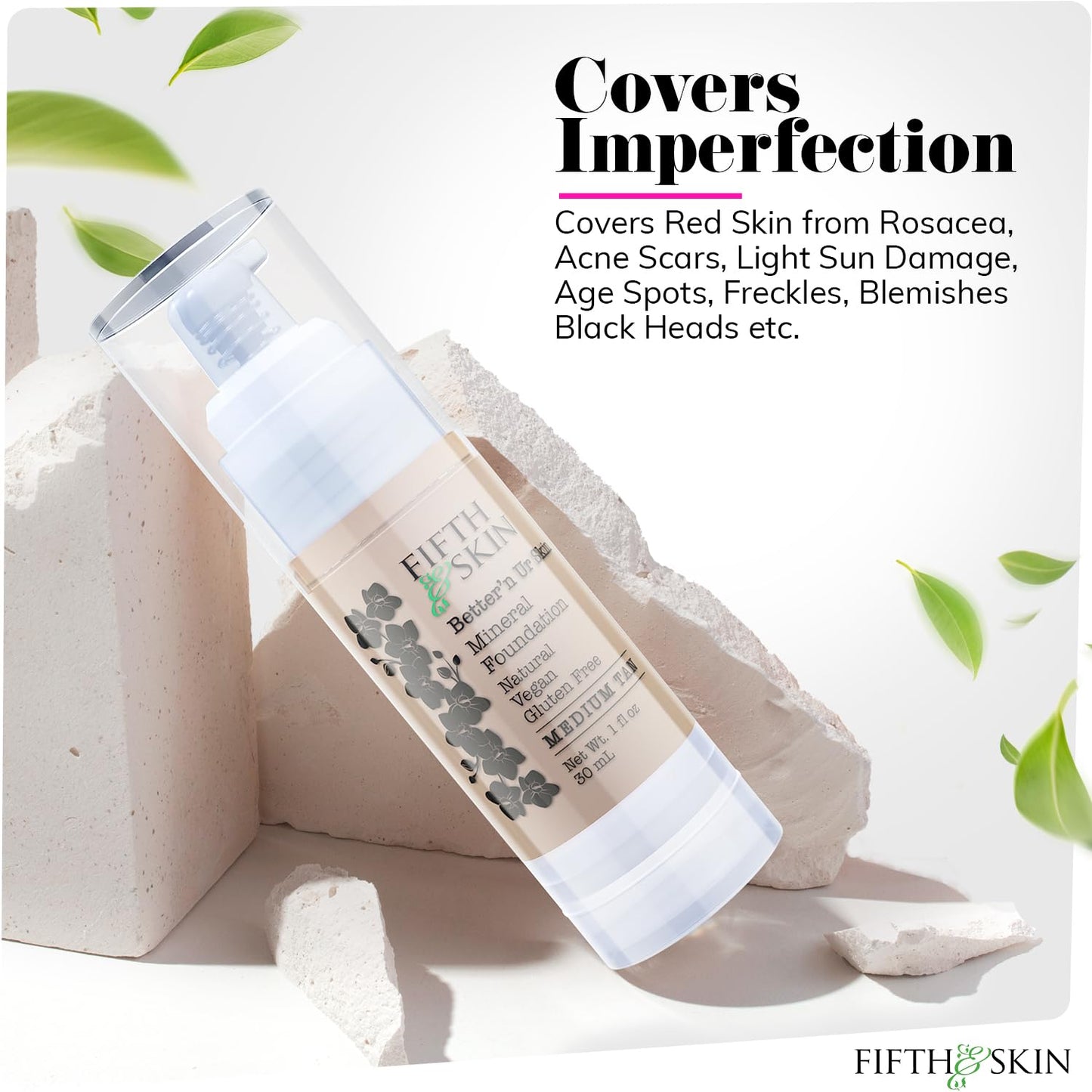 Fifth & Skin Better’n Ur Skin Foundation Honey Tan – Buildable, Natural, Vegan & Palm-Free