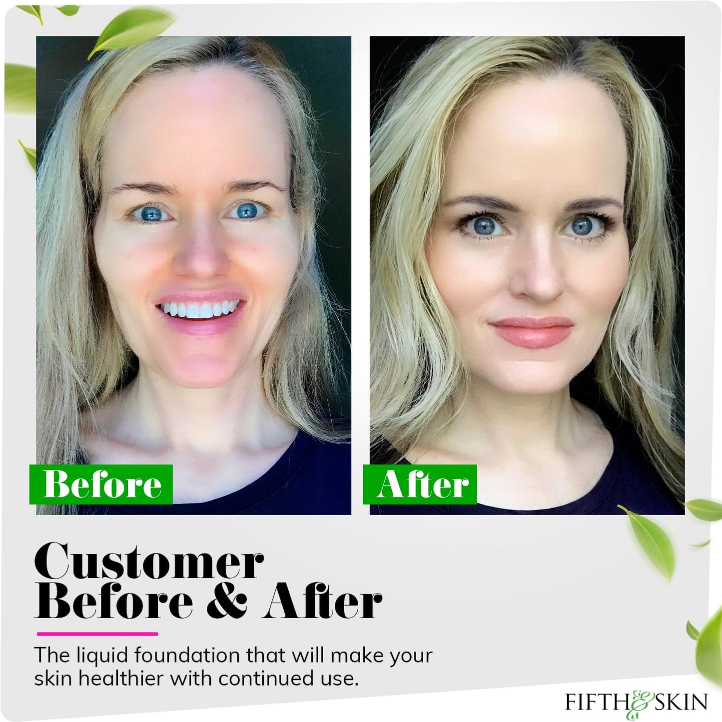 Fifth & Skin Better’n Ur Skin Foundation Porcelain – Buildable, Natural, Vegan, Palm-Free