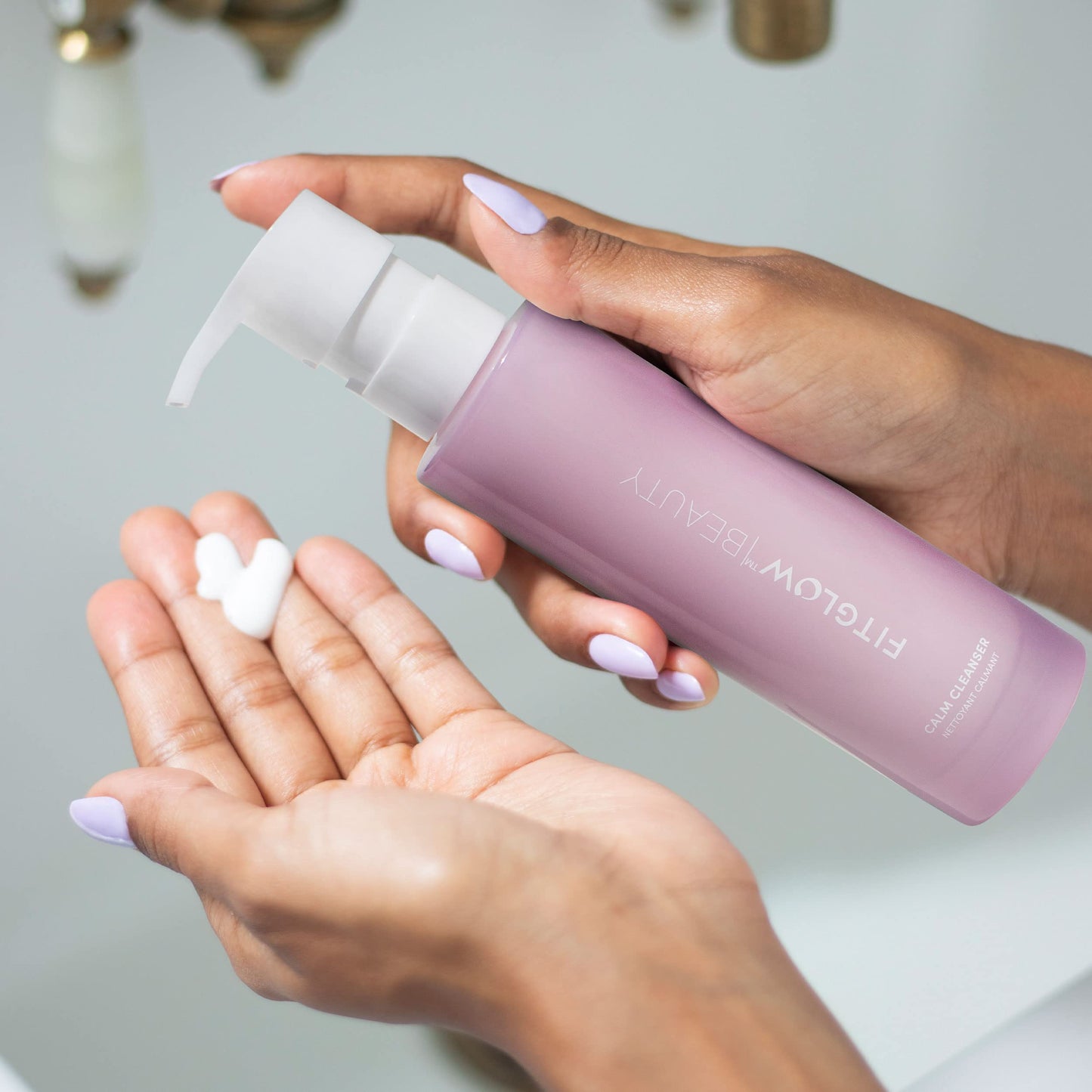FITGLOW Calm Cleanser – Gentle Milky Face Wash for Sensitive Skin (120ml) with Ceramides & Cucumber