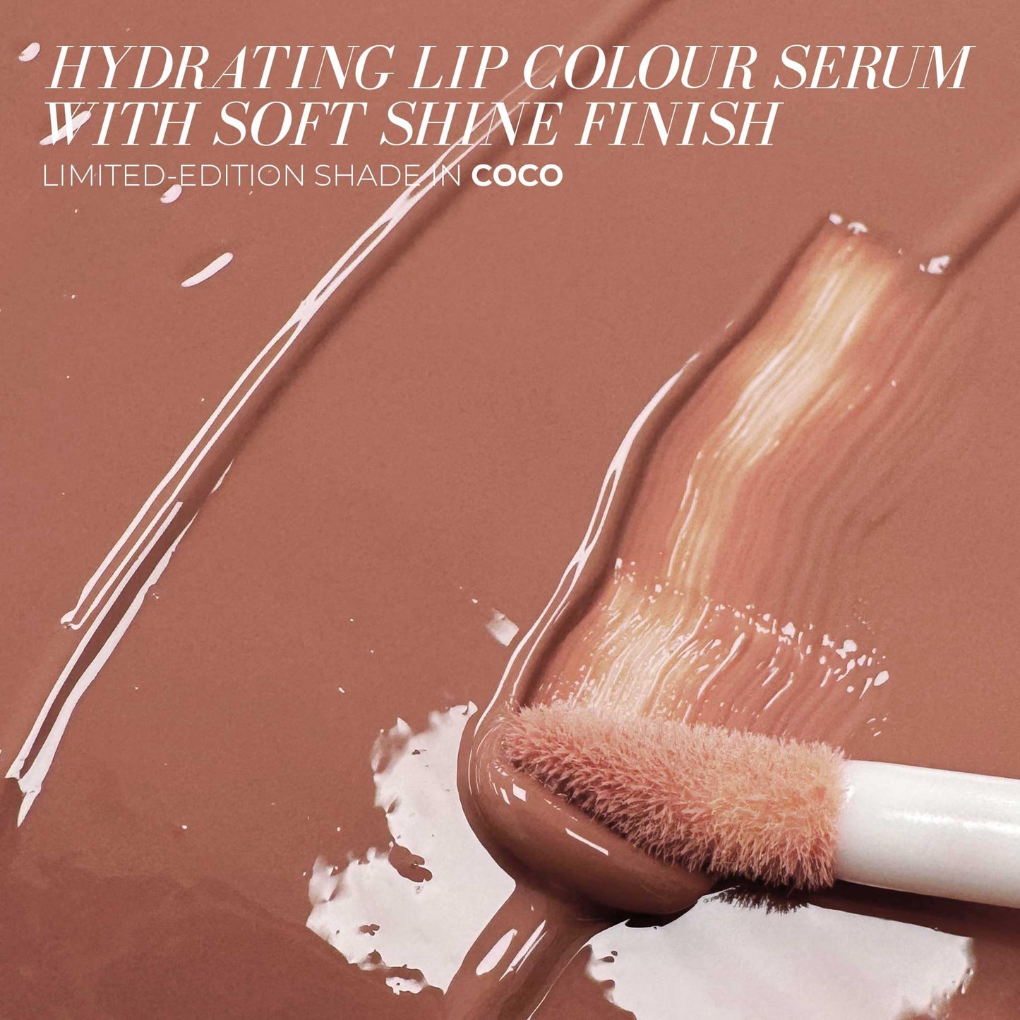 FITGLOW Beauty Lip Colour Serum – Hydrating Lip Gloss with Collagen & Pomegranate Sterols (Coco, 10g)