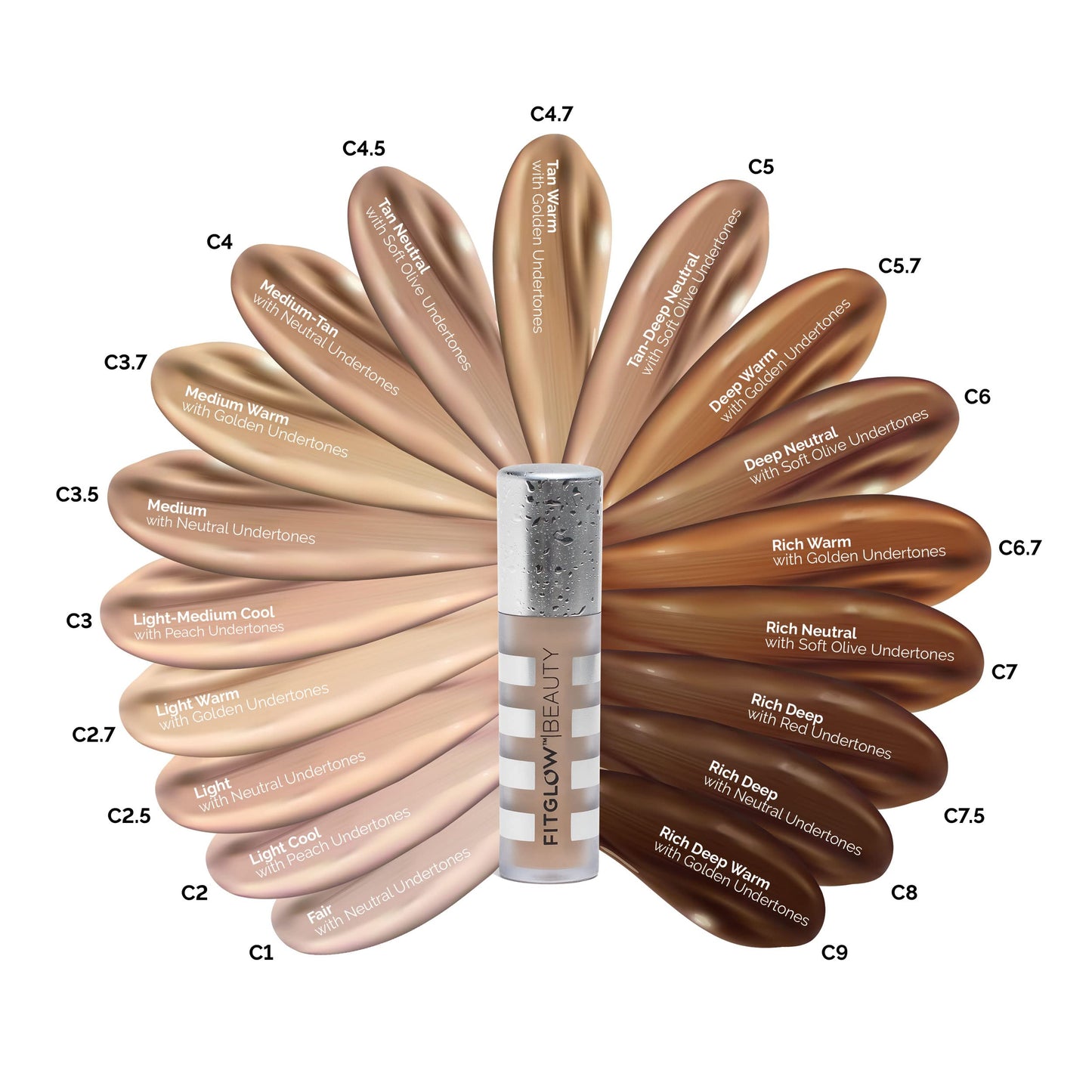 Fitglow Beauty Conceal+ – Vegan Full-Coverage Concealer Skincare by FITGLOW
