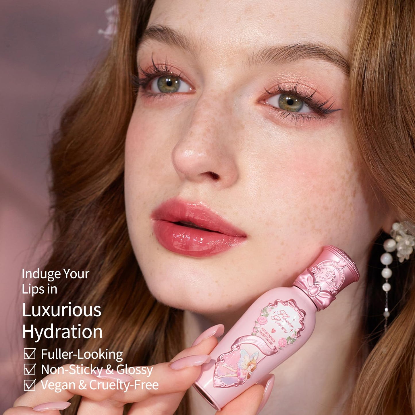Flower Knows Midsummer Fairytales Lip Lacquer G06 Bluebell | Glowy Hydrating Lip Oil