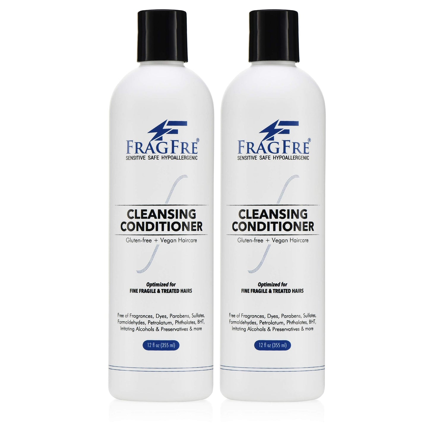 FRAGFRE Cleansing Conditioner for Fine Hair – 2-Pack Gift Set | Sulfate Free & Fragrance Free