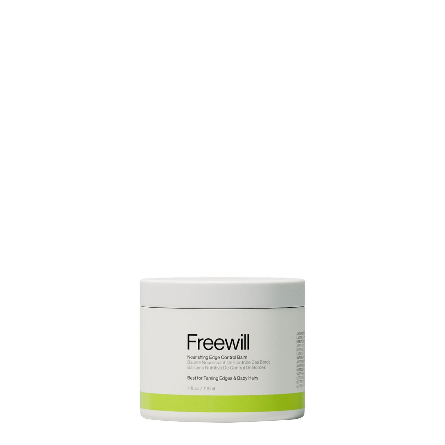 Freewill Nourishing Edge Control Balm for Edges & Baby Hair – Strong Hold, Frizz Tamer, 1.7 oz