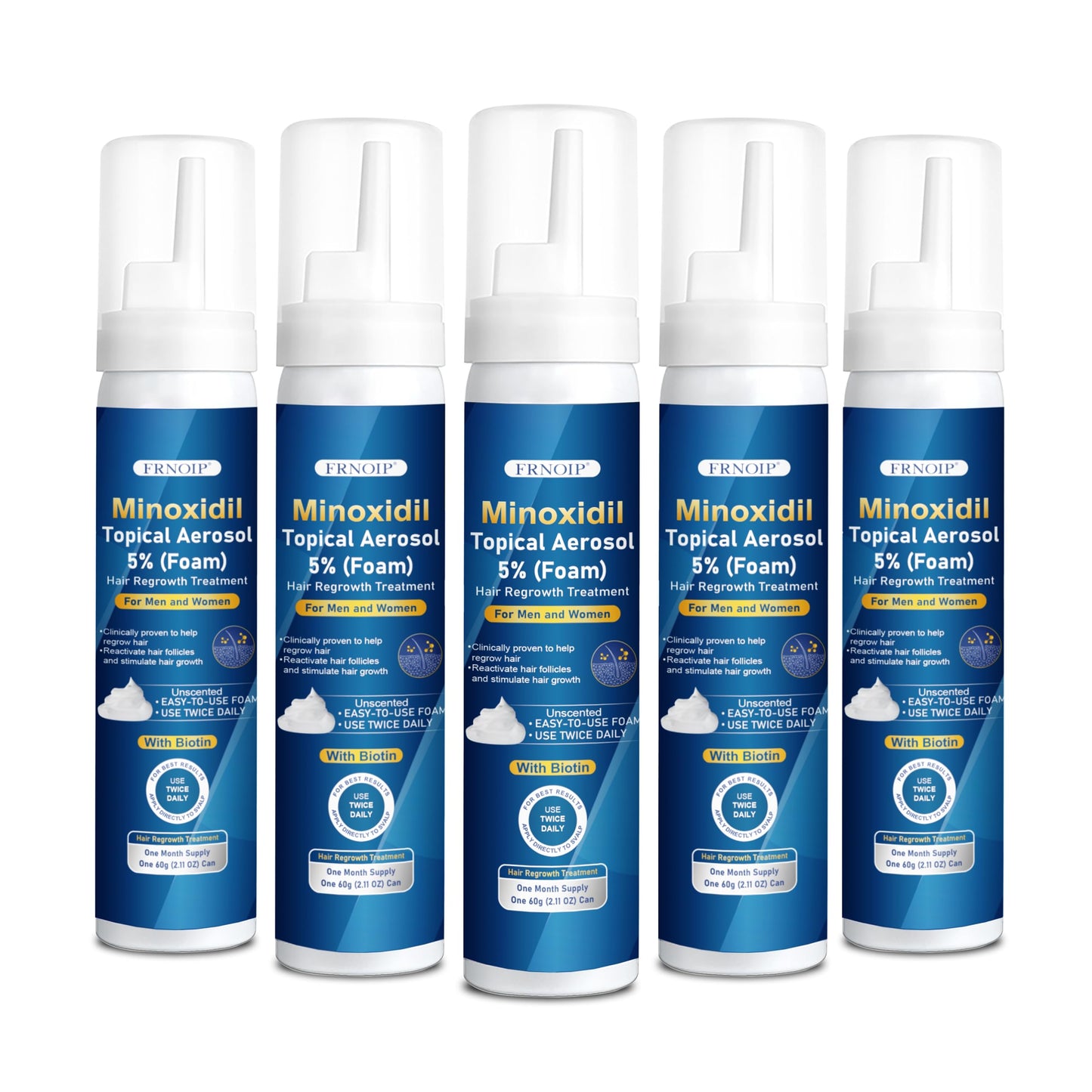 Frnoip 5% Minoxidil Foam for Men – Biotin-Enhanced Hair Regrowth