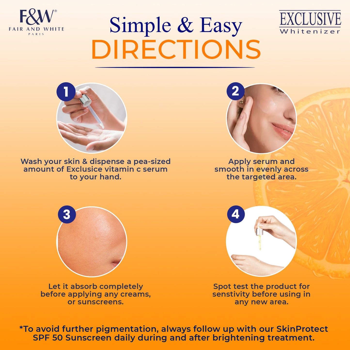Fair & White Exclusive Vitamin C Serum – 30ml | Skin Brightening Serum by F&W