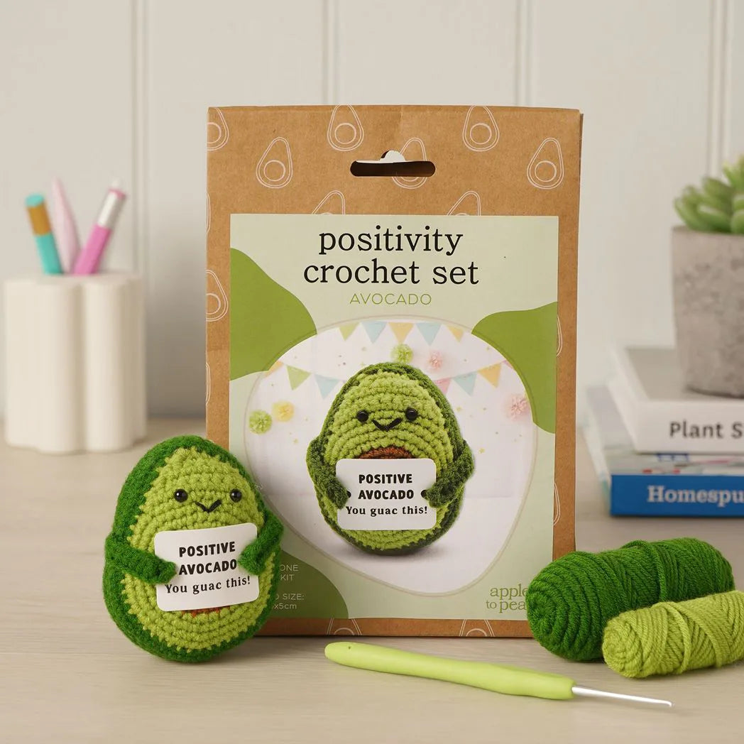 Apples To Pears Positivity Crochet Set - Avocado