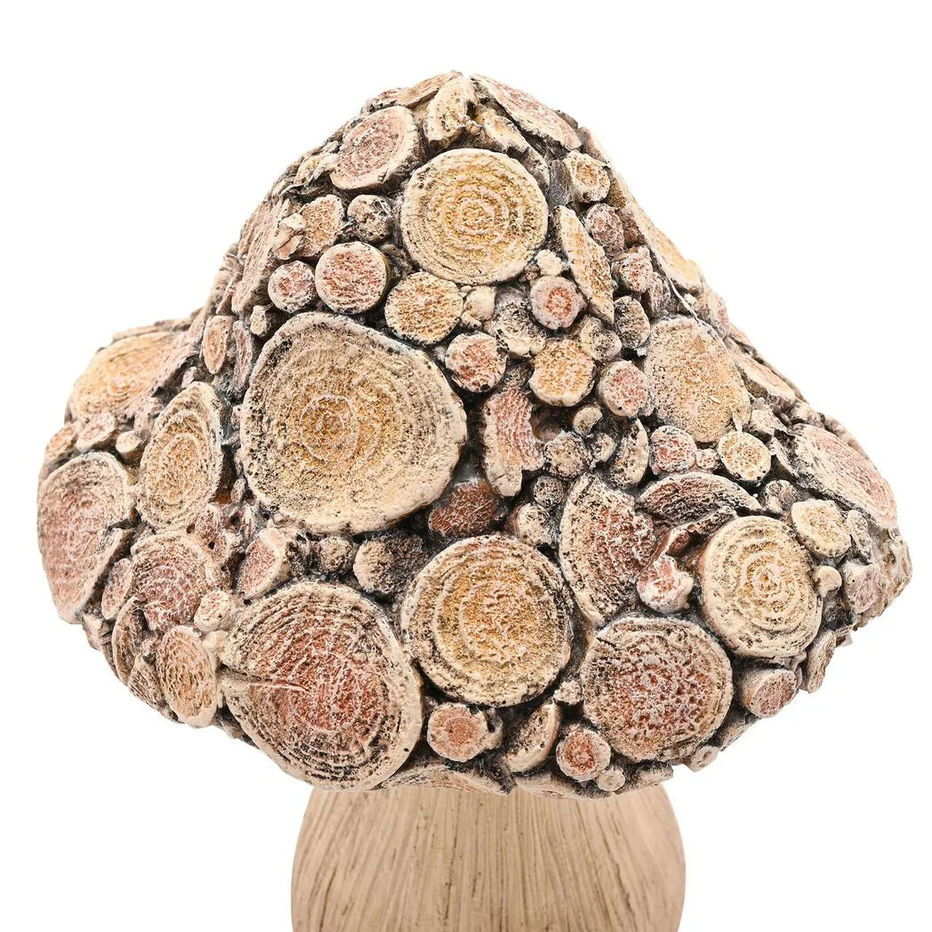 Country Living Wood Effect Mushroom  - 20cms