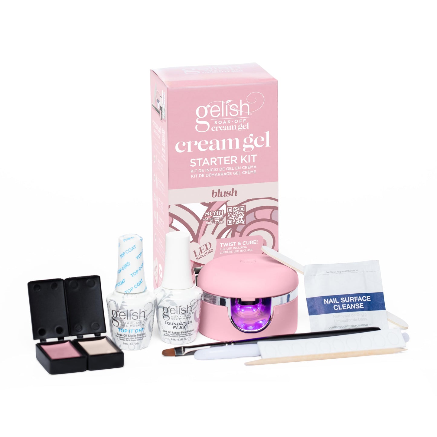 Gelish Cream Gel – Solid Soak-Off Gel Polish Starter Kit for Salon-Quality Nails