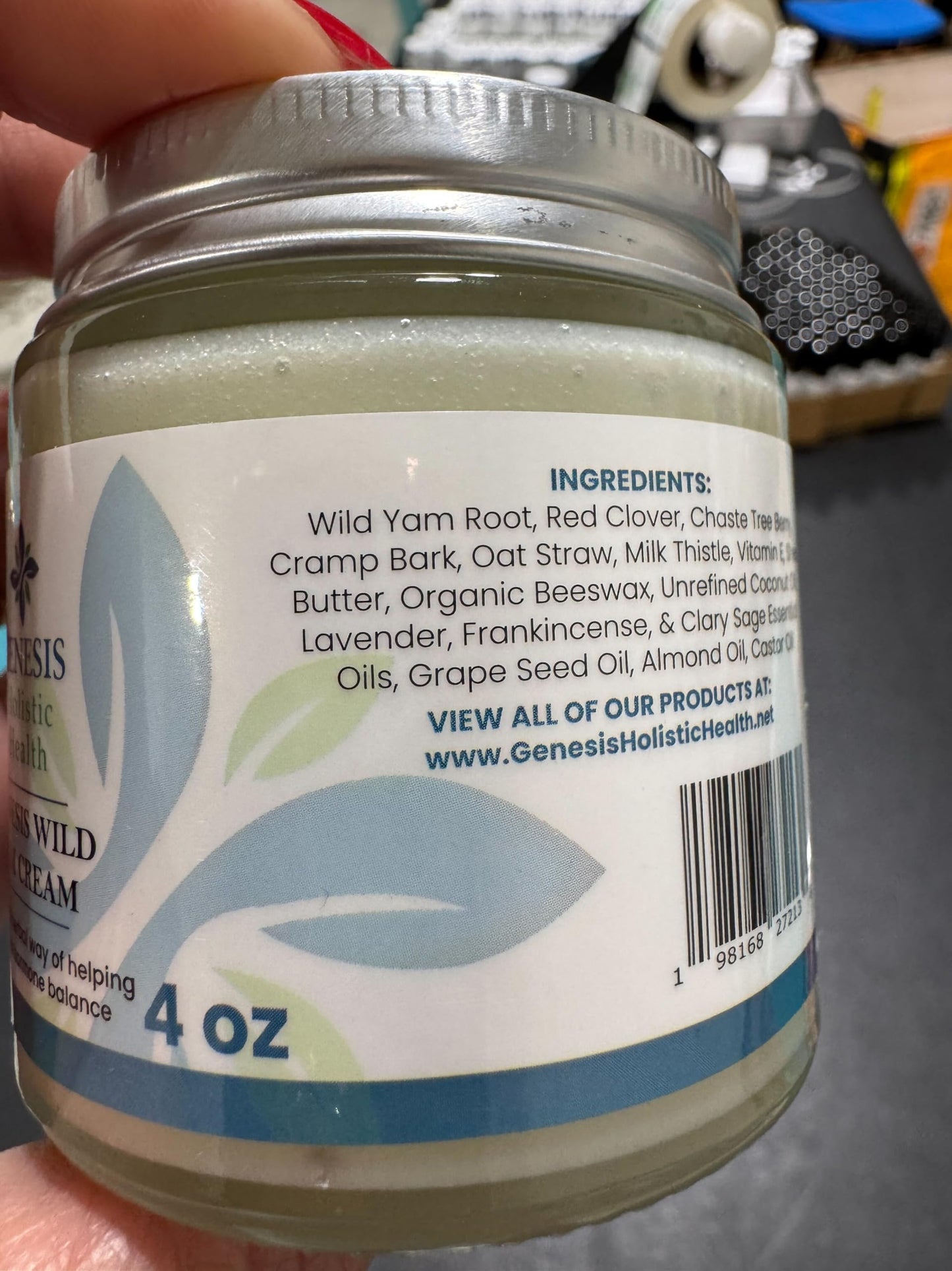 Genesis Wild Yam Root Cream | Organic Balancing Cream for Women, 4oz