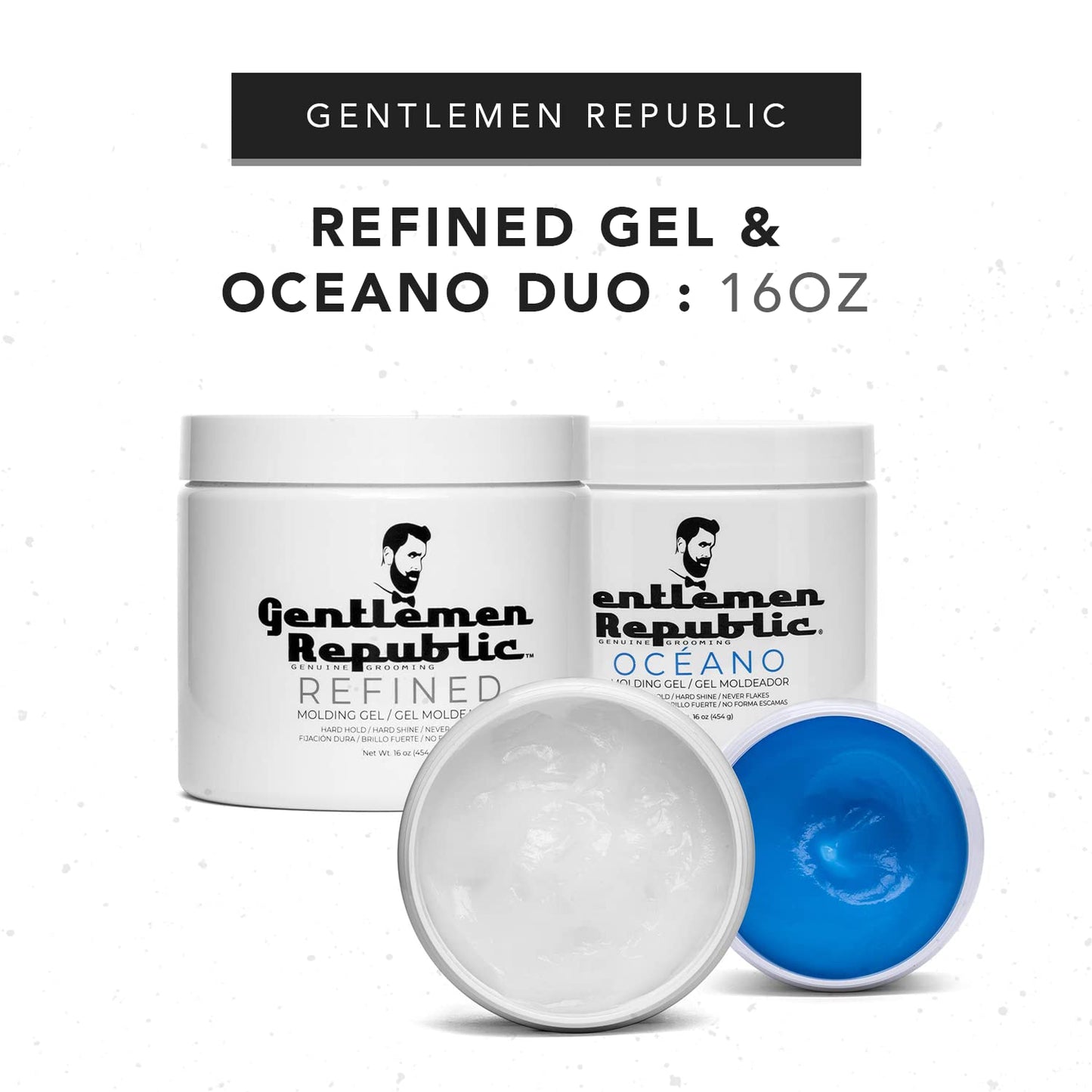Gentlemen Republic Refined & Océano Hair Gel Duo Pack – 16oz