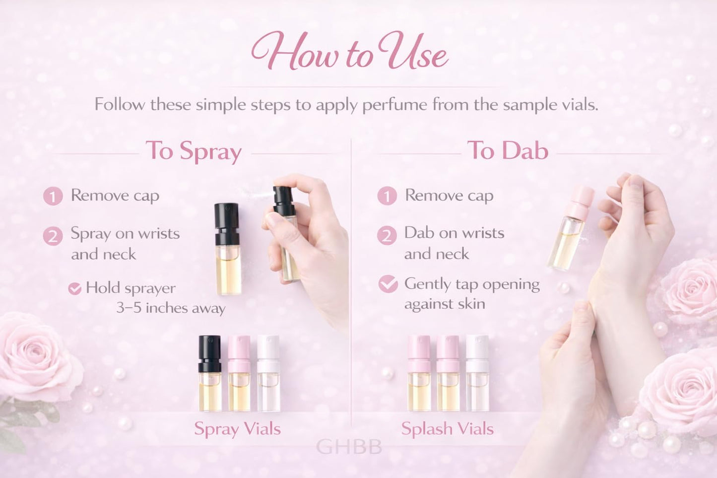 GHBB Women's Designer Perfume Sampler Set – 12 Fragrance Vials