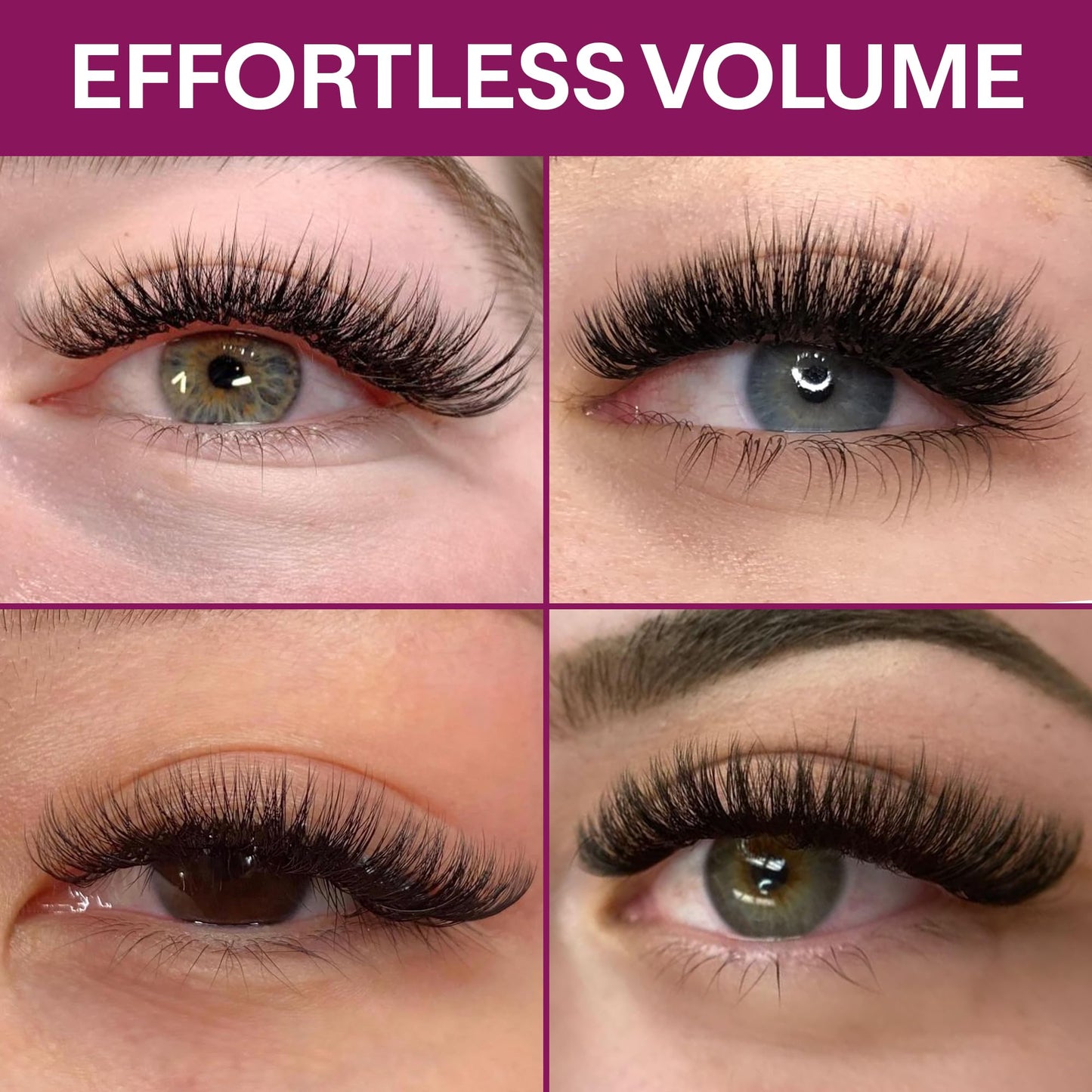 Glamgaze 500 Premade Lash Fans – 3D to 16D Volume, 0.05–0.07mm, 8–17mm