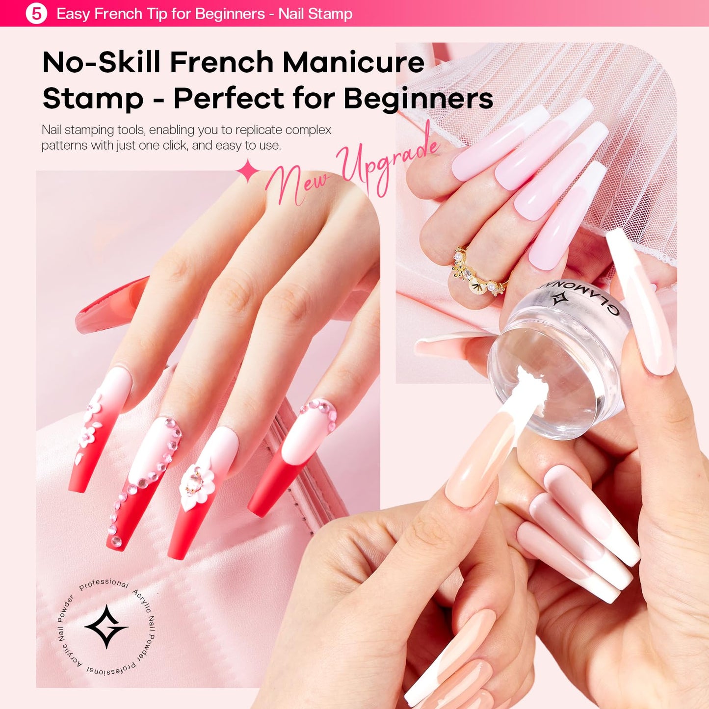 Glamonade Acrylic Nail Kit for Beginners | All-in-One Home Manicure Set