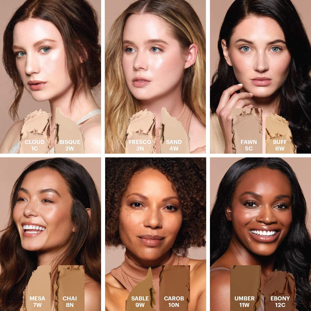 Glo Skin Beauty HD Mineral Foundation Stick – Hyaluronic Acid, Buildable Coverage, Contour & Highlight (Umber 11W)