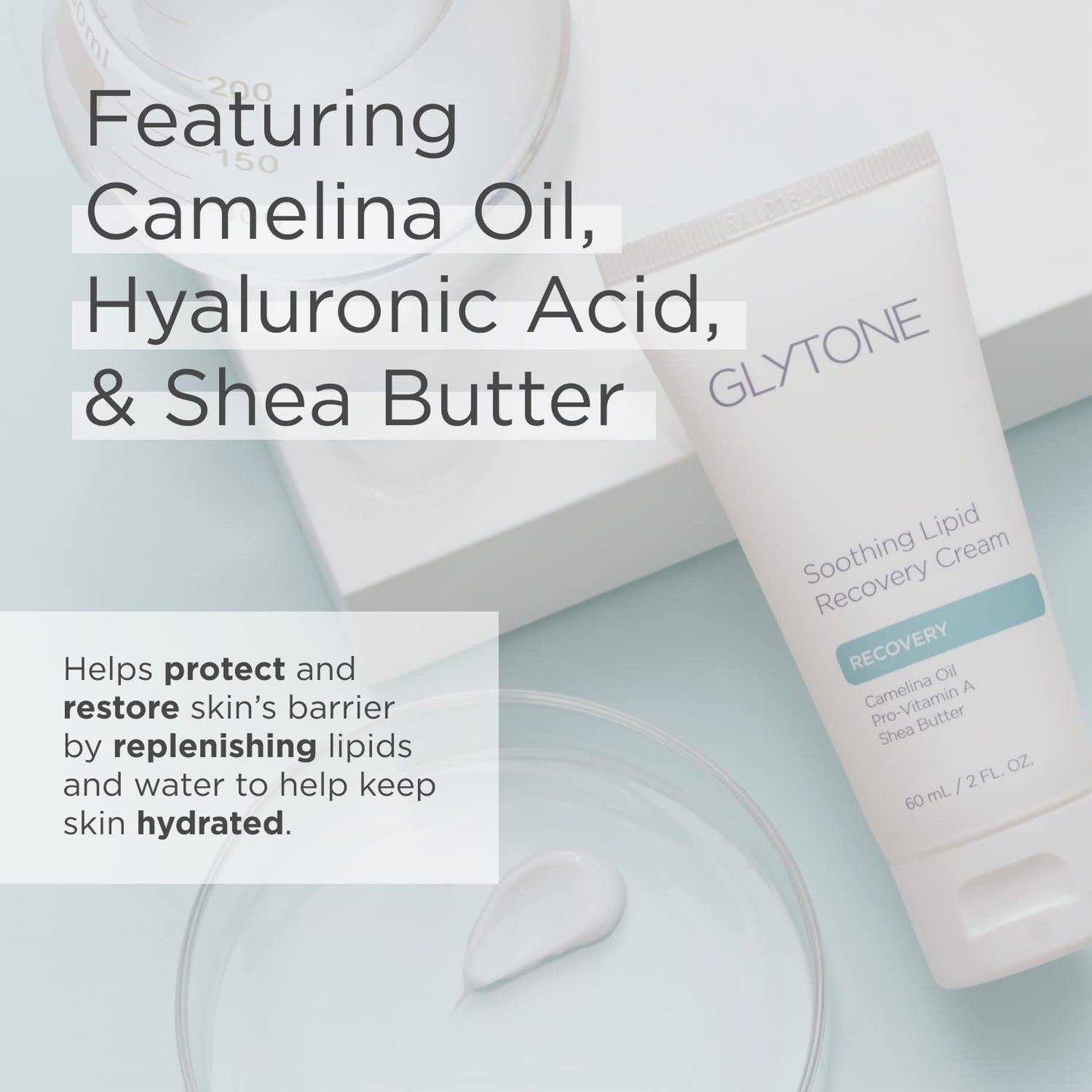 Glytone Soothing Lipid Recovery Cream — Hydrates, Calms & Restores Skin Barrier