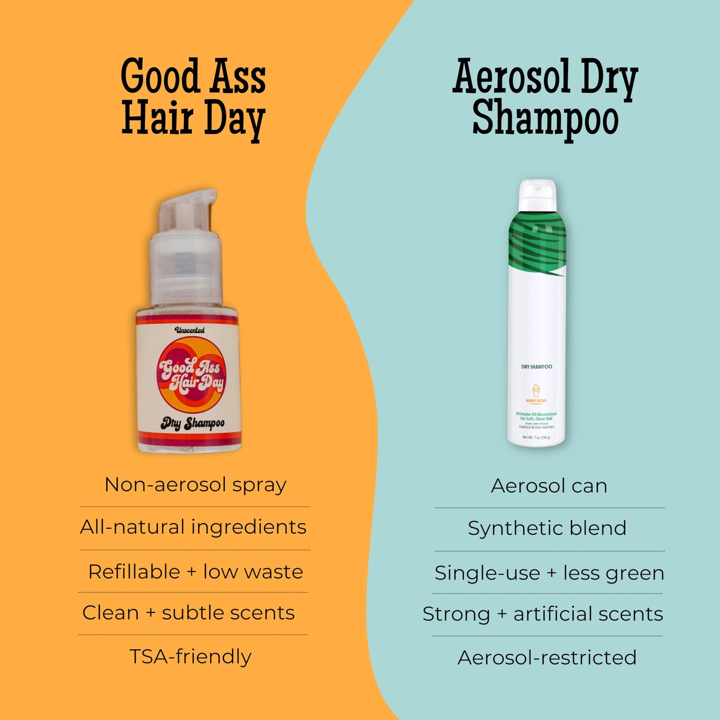 Good A Hair Day Powder Dry Shampoo Bottle + Refill + Funnel VALUE BUNDLE | All Natural, Talc-Free, Handmade in WI