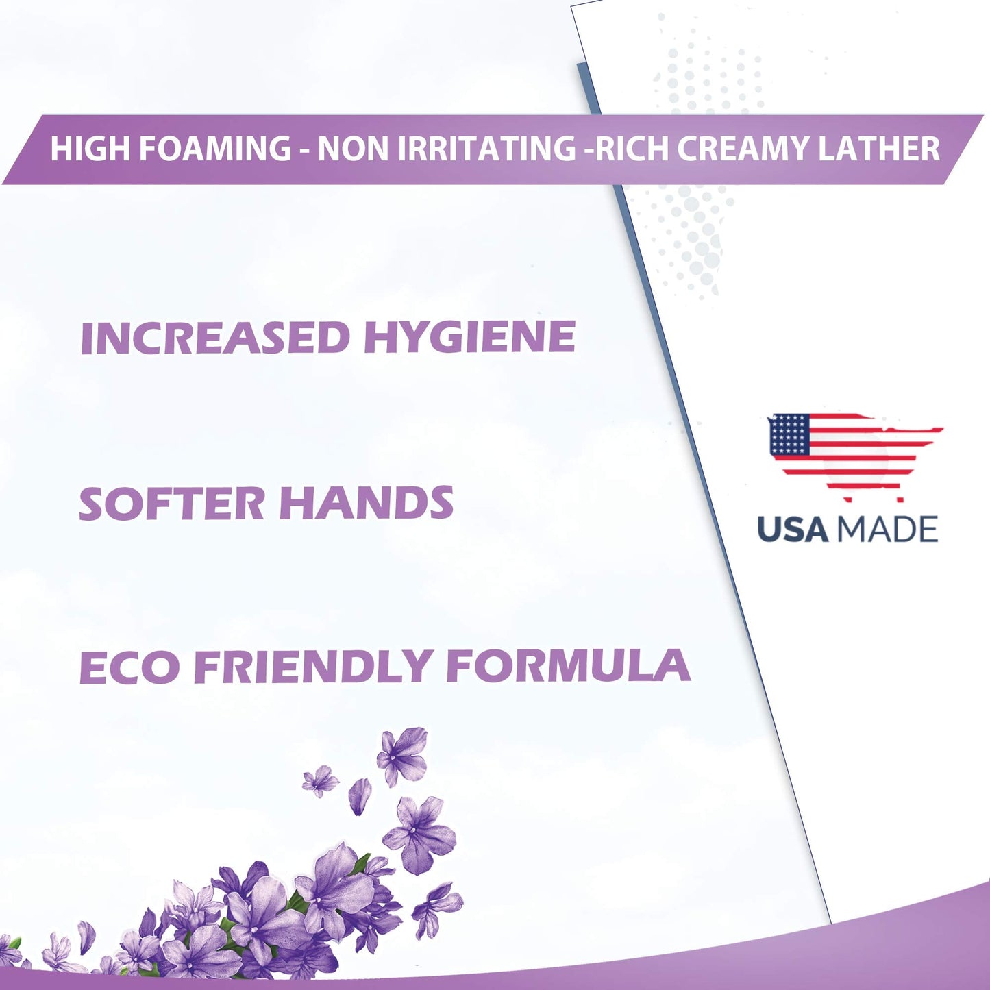 GreenFist Lavender Foaming Hand Soap Refills – 128 oz Jug, Made in USA