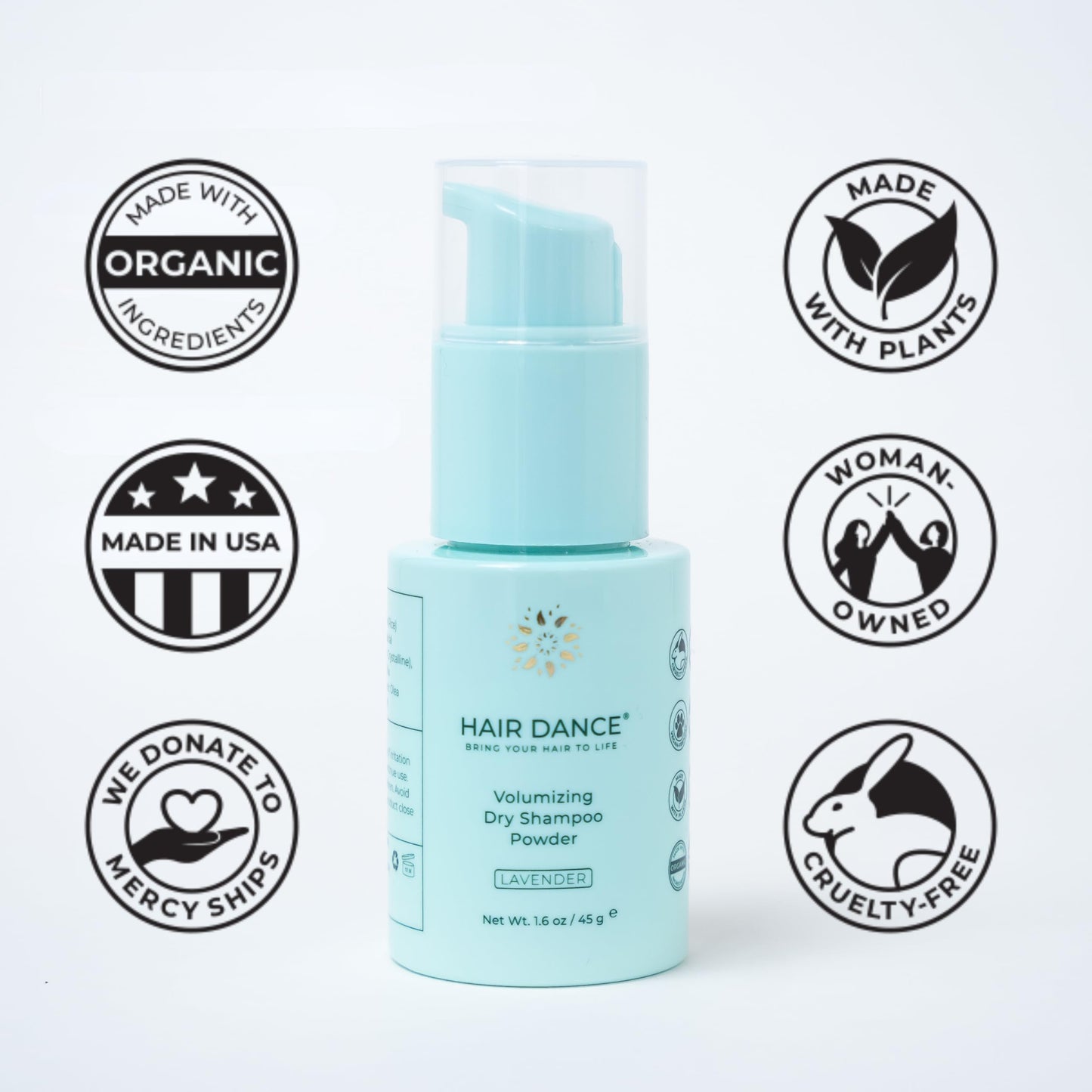 Hair Dance Dry Shampoo Powder - Non-Aerosol, 1.6 oz, Natural & Organic, Lavender