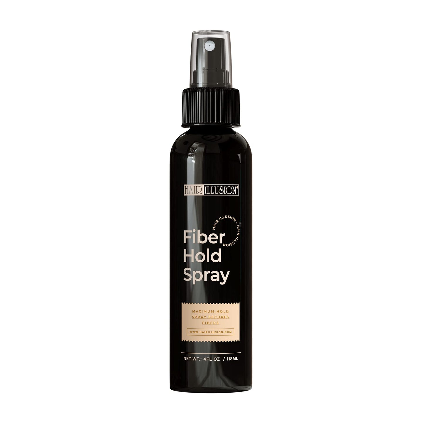 Hair Illusion Dark Brown Real Hair Fibers + Fiber Hold On Spray Bundle – 100% Natural, Non-Synthetic Thickening
