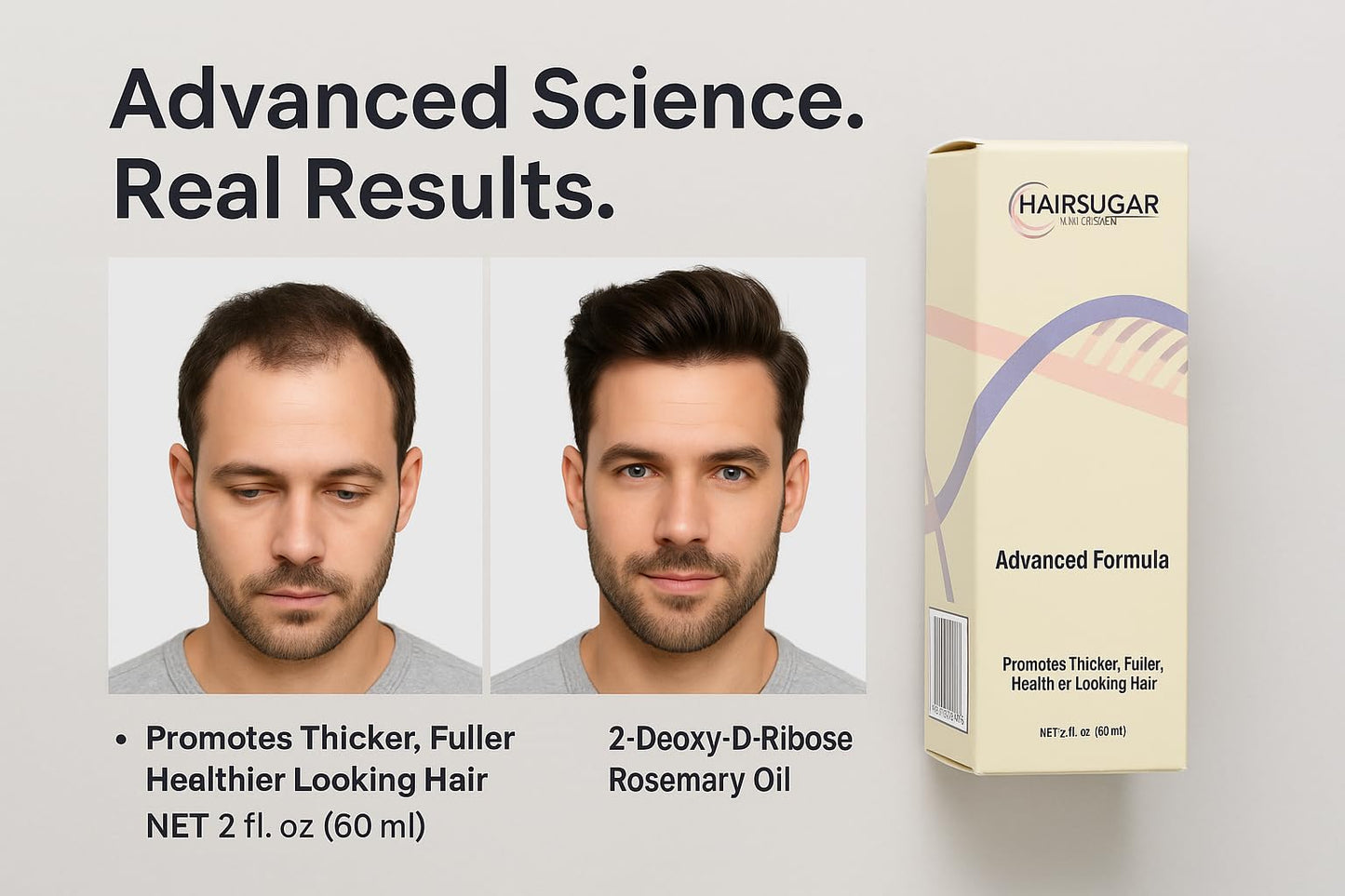 Hair Sugar - 2-Deoxy-D-Ribose Hair Serum for Thinning Hair