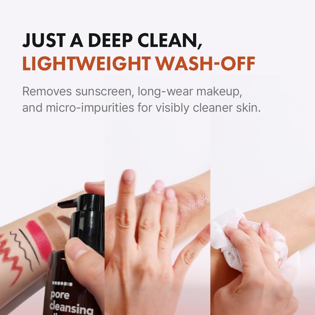 Hanskin BHA Pore Cleansing Oil – Gentle Cleanser for Oily & Combination Skin (10.14 oz)