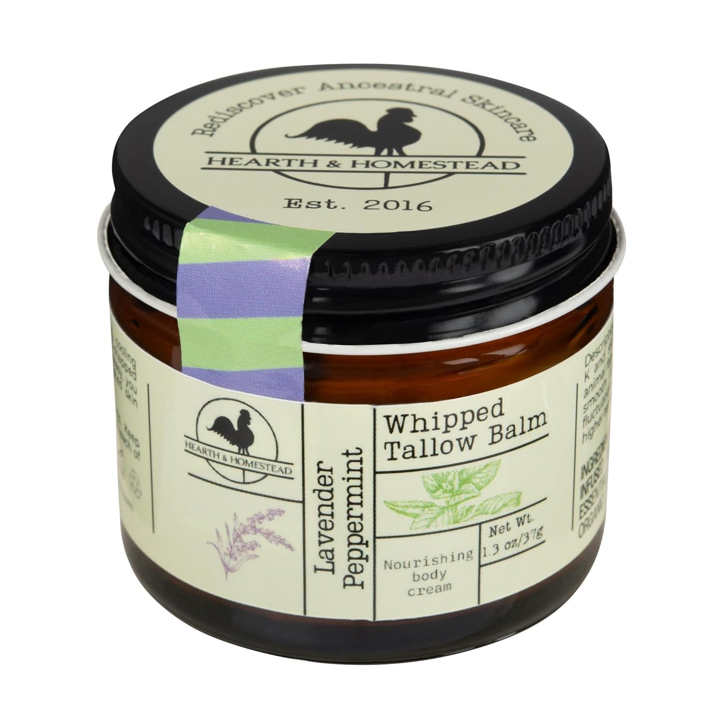 Hearth and Homestead Lavender Peppermint Tallow Balm — Organic Body Butter 1.3 oz