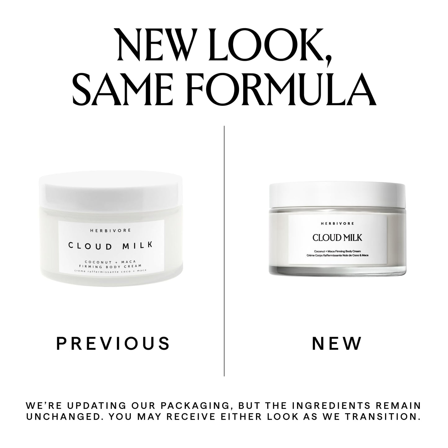 HERBIVORE Cloud Milk Coconut + Maca Firming Body Cream | Fast-Absorbing Vegan Moisturizer