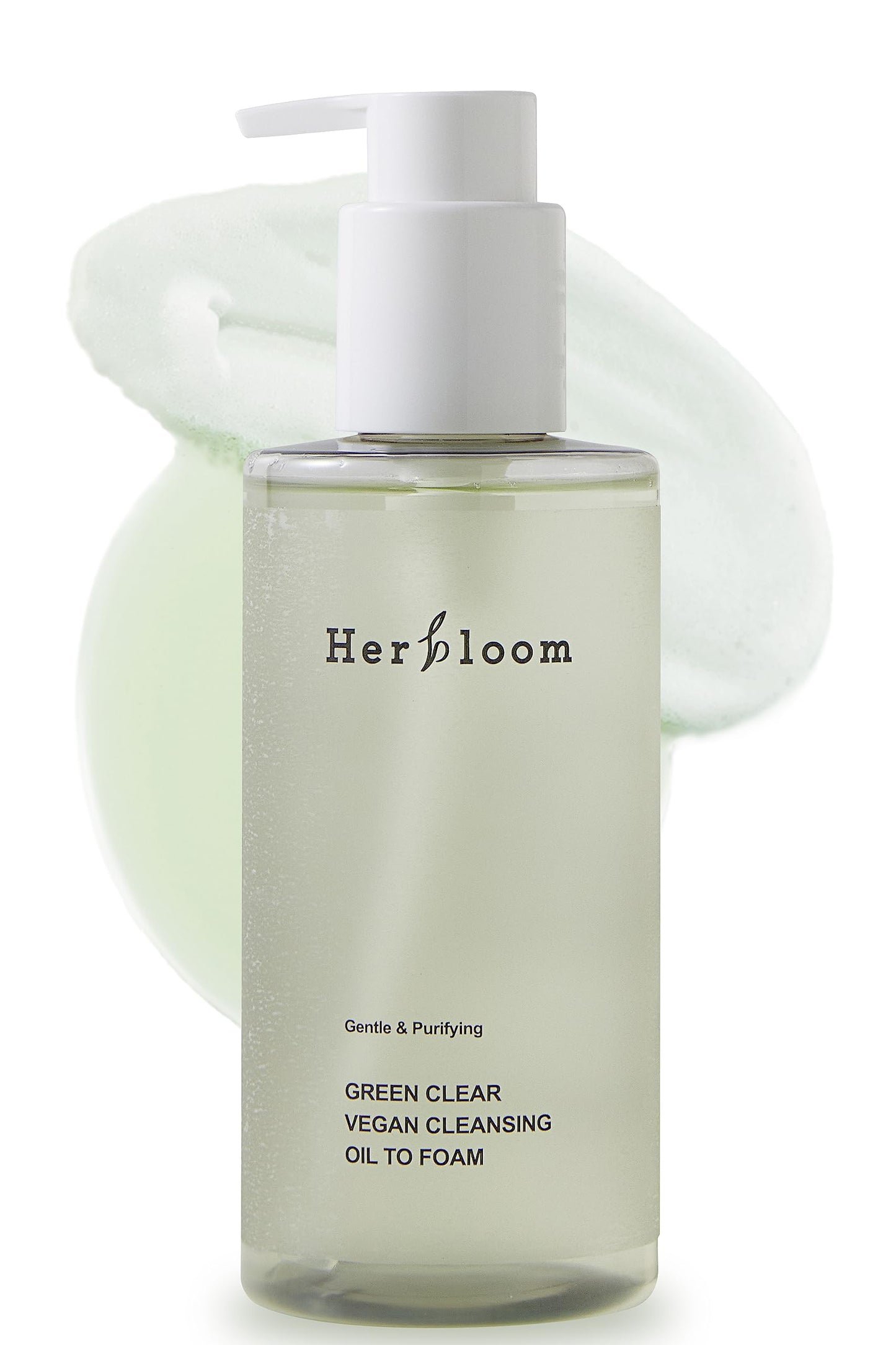 Herbloom Green Clear Vegan Cleansing Oil to Foam – pH-Balanced Korean Cleanser (6.76 fl oz)
