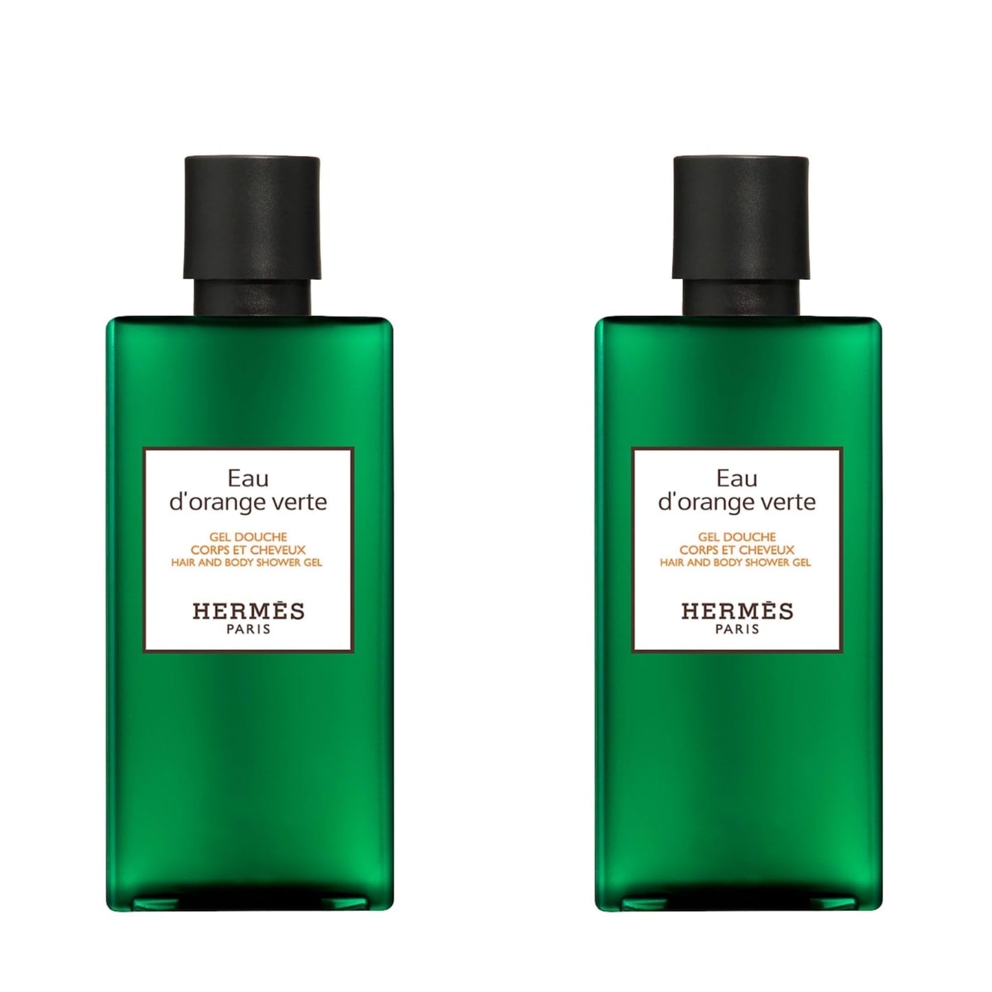Hermès Eau d'Orange Verte Unisex Shower Gel - Hair & Body, 5.4 oz (2 x 2.7 oz bottles)