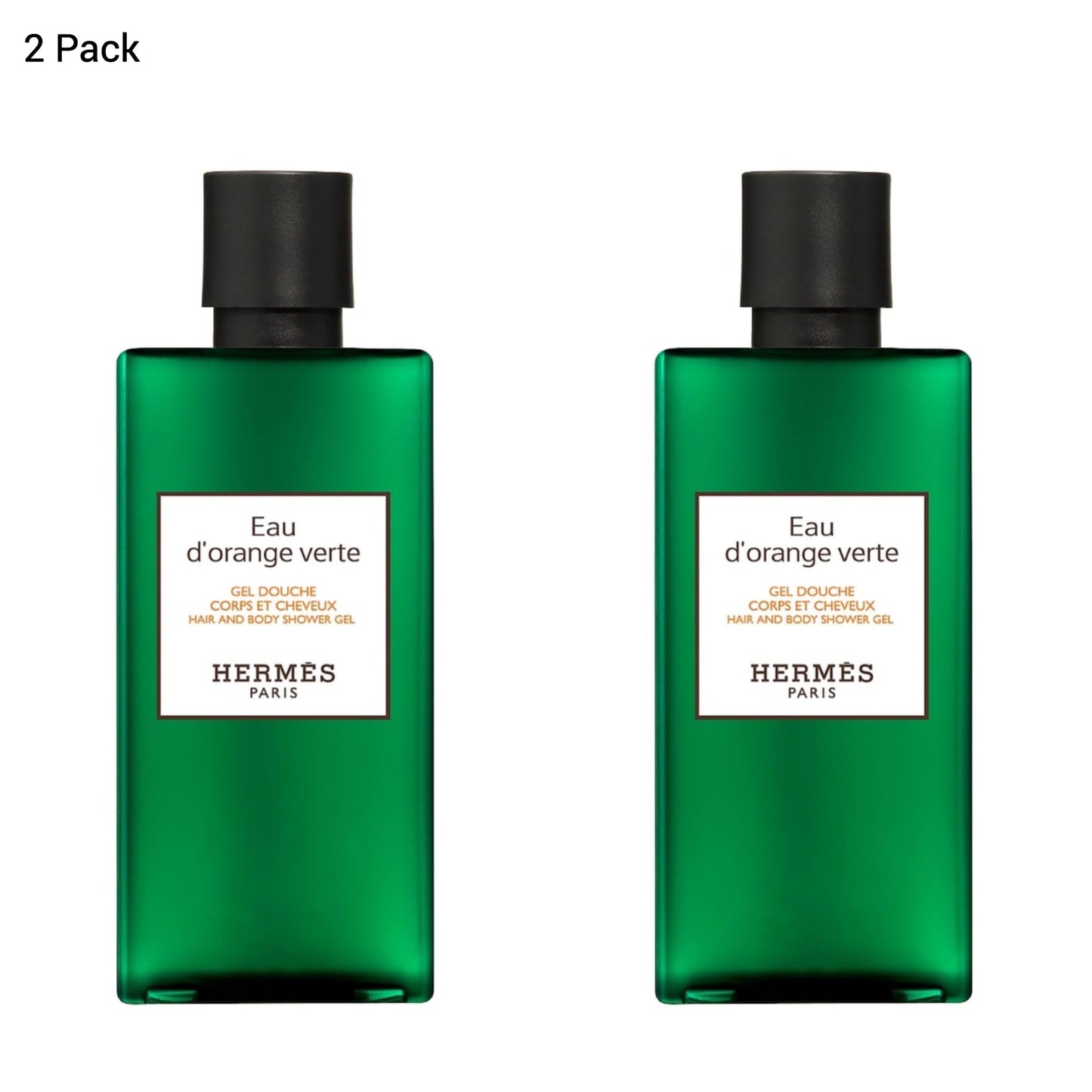 Hermès Eau d'Orange Verte Unisex Shower Gel - Hair & Body, 5.4 oz (2 x 2.7 oz bottles)