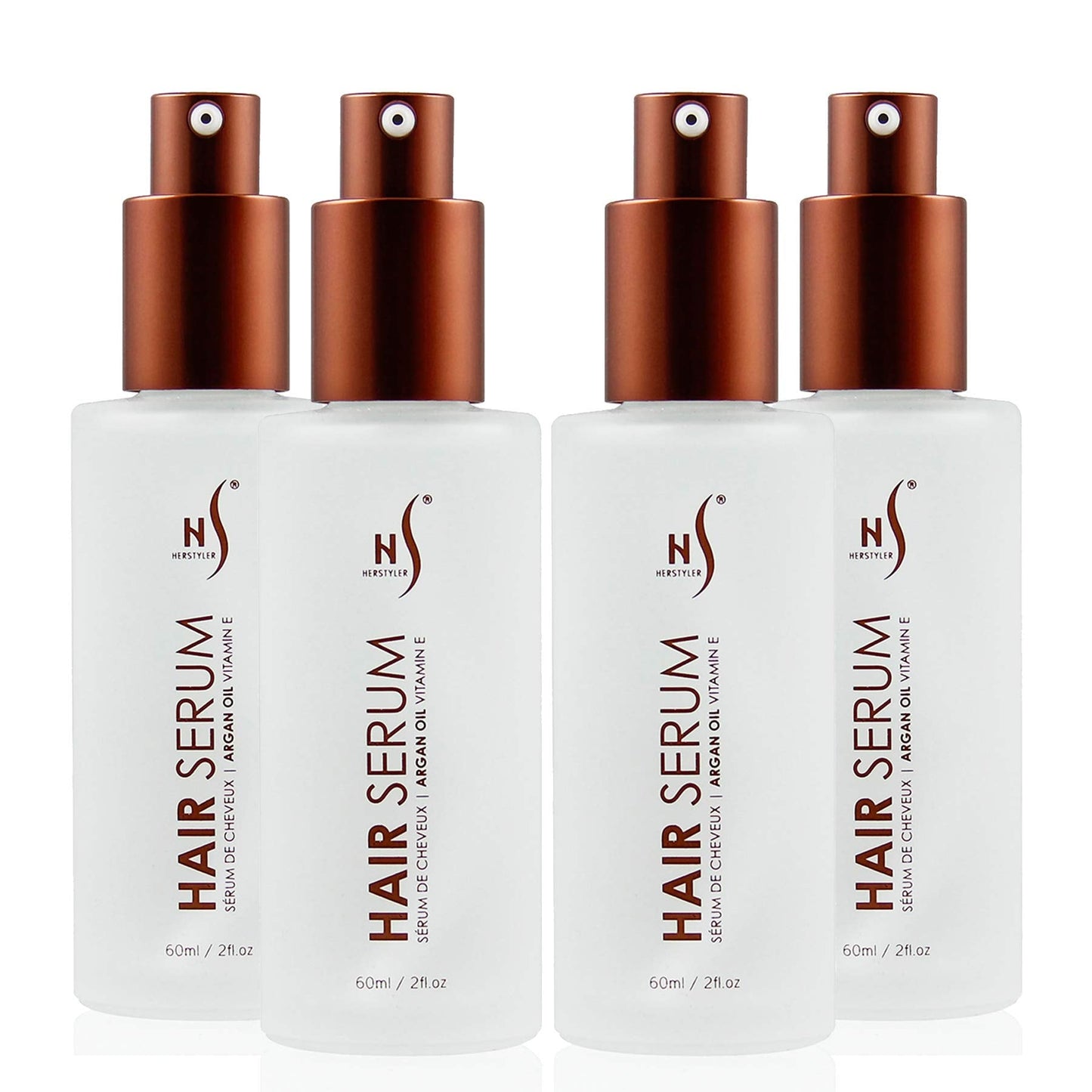 HerStyler Serum 4 Pack | Argan Oil Hair Serum for Frizz Control, Shine & Smoothness