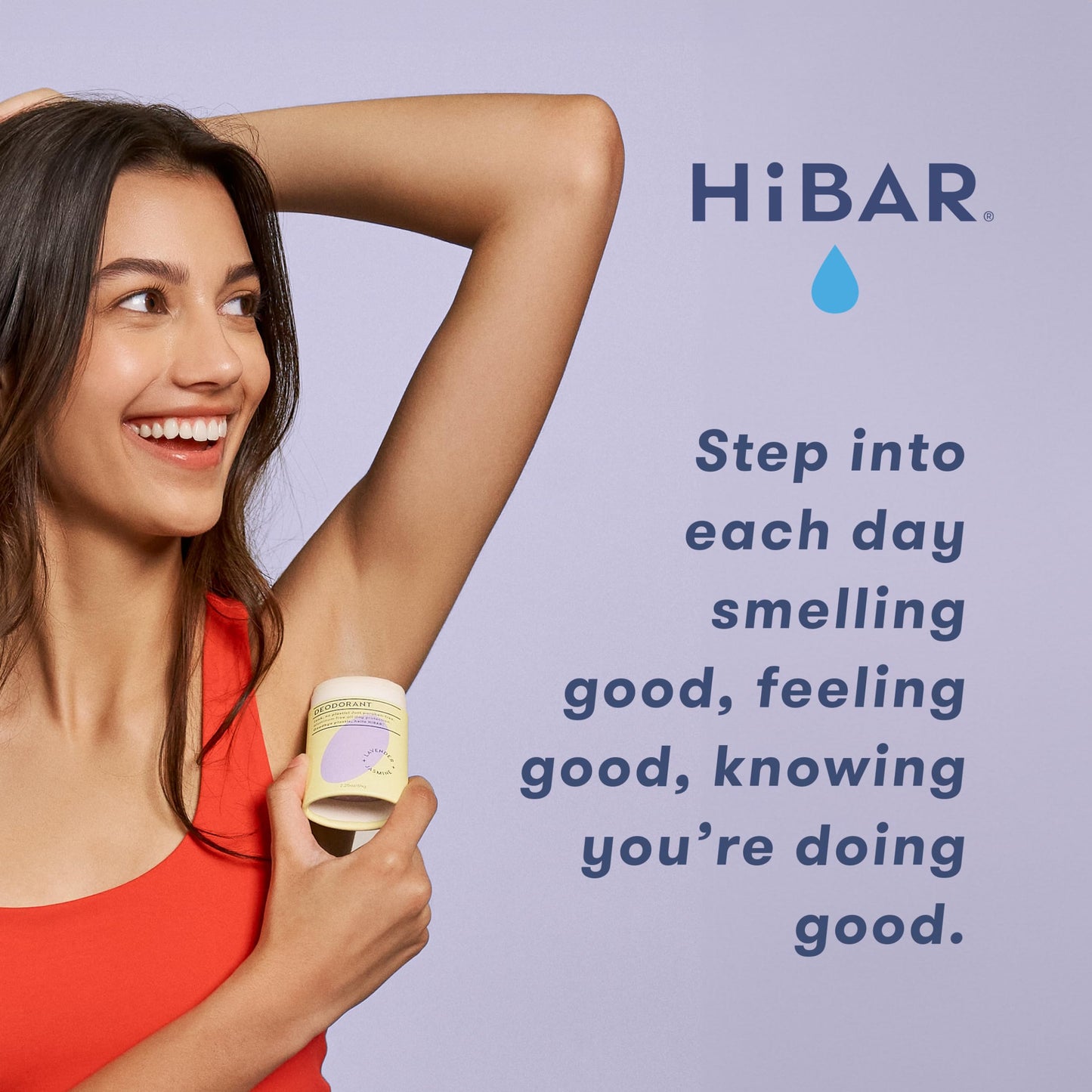 HIBAR Lavender & Jasmine Plastic Free Deodorant - 3 Pack, Aluminum-Free, Vegan