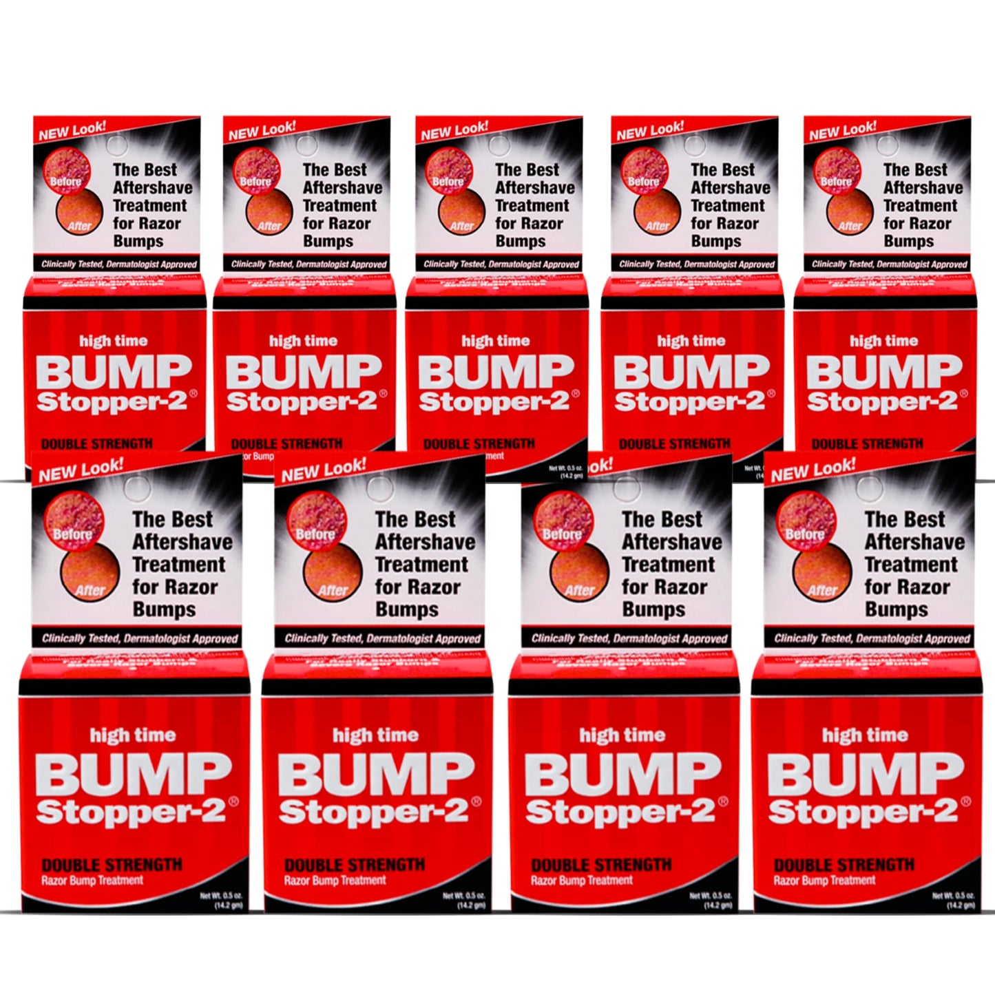 Bump Stopper 2: Double Strength Razor Bump Treatment | High Time Men Aftershave 0.5 oz (9 Pack)