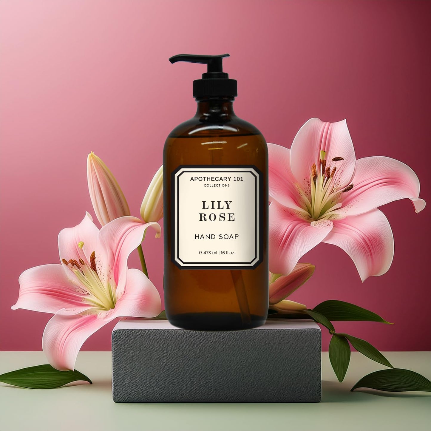 Apothecary 101 Hand Soap Set – 4 Scents in Amber Glass, 16 oz | Home & Body Company
