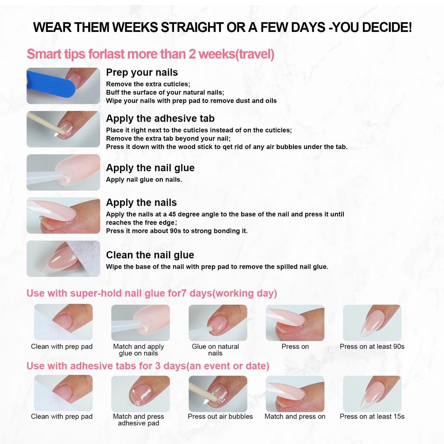 Homsera Handmade Press-On Nails – 3D Cherub & Cloud Design with Luminous Ethereal Base | Reusable At-Home Manicure