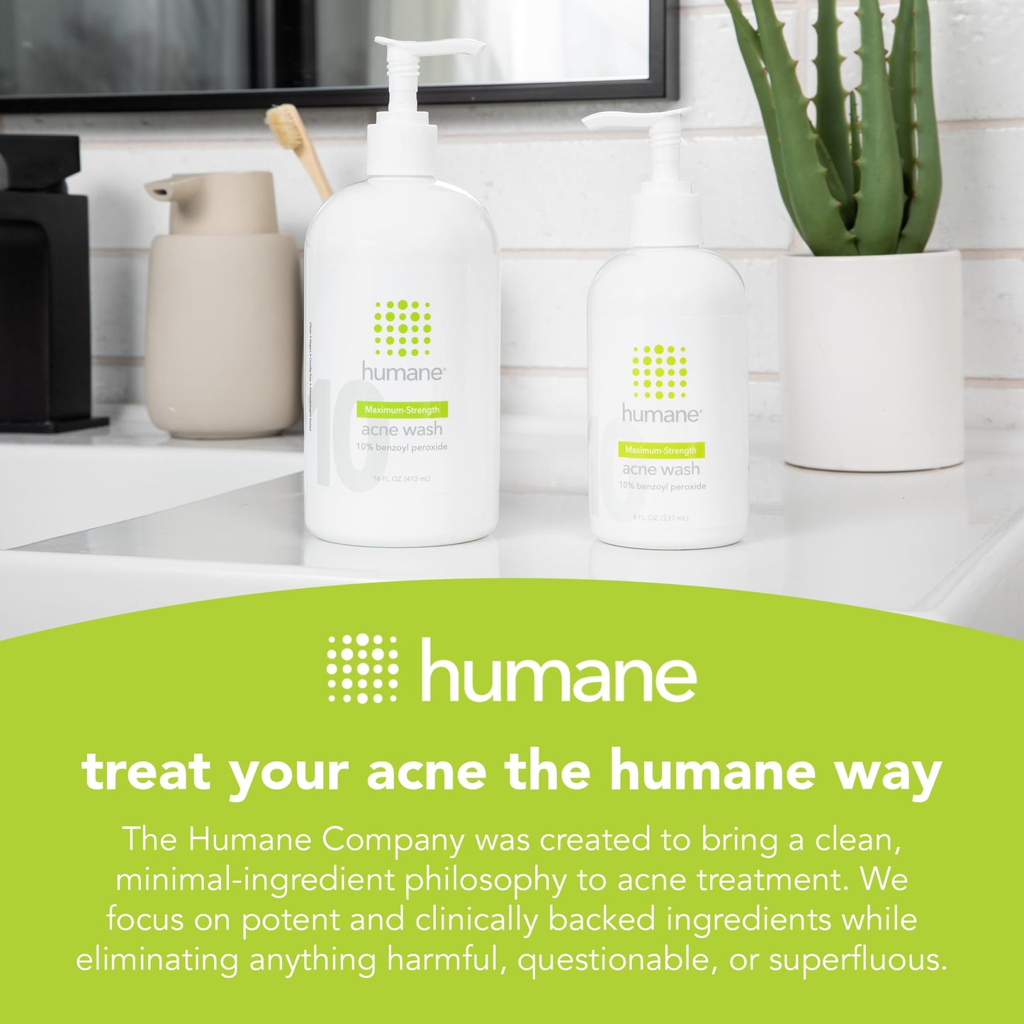 Humane Clarifying Toner Pads — 2% BHA Exfoliating Pads for Clearer Pores (60 Count)