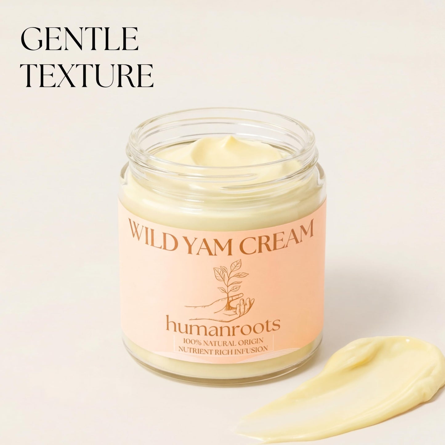 Humanroots Wild Yam Cream for Menopause & PMS — Organic, Unscented 4 oz
