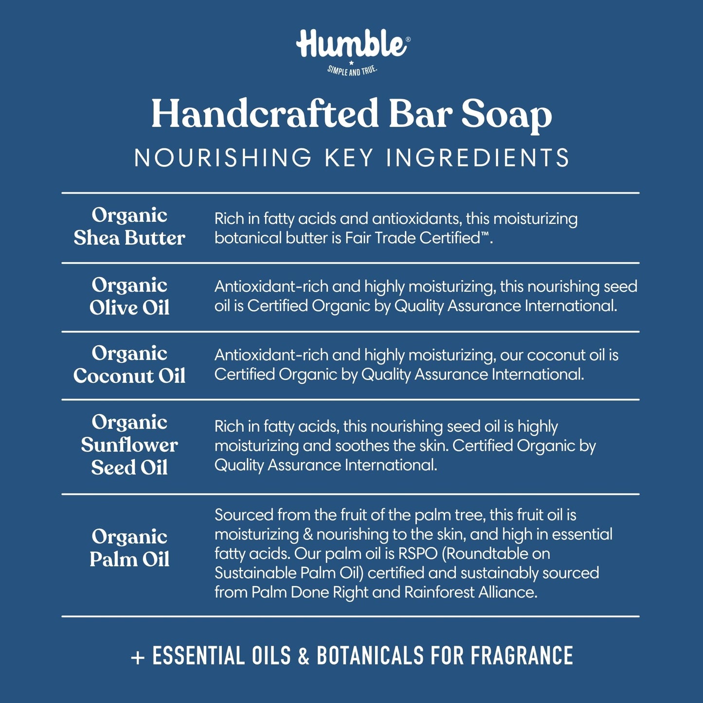 HUMBLE BRANDS Handcrafted Cold Process Soap – Star Anise & Palmarosa, 3 Pack