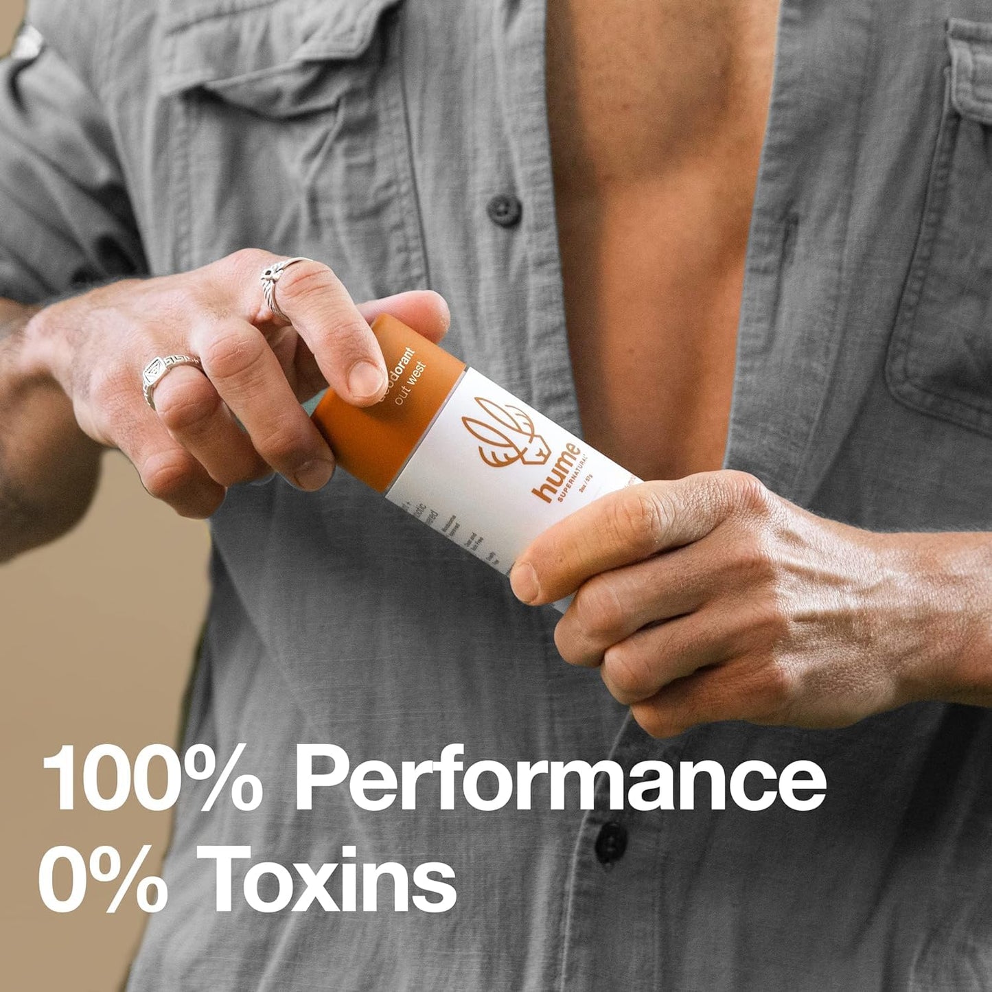 Hume Supernatural Aluminum-Free Deodorant – Probiotic & Plant-Based, 3-Pack (Out West)