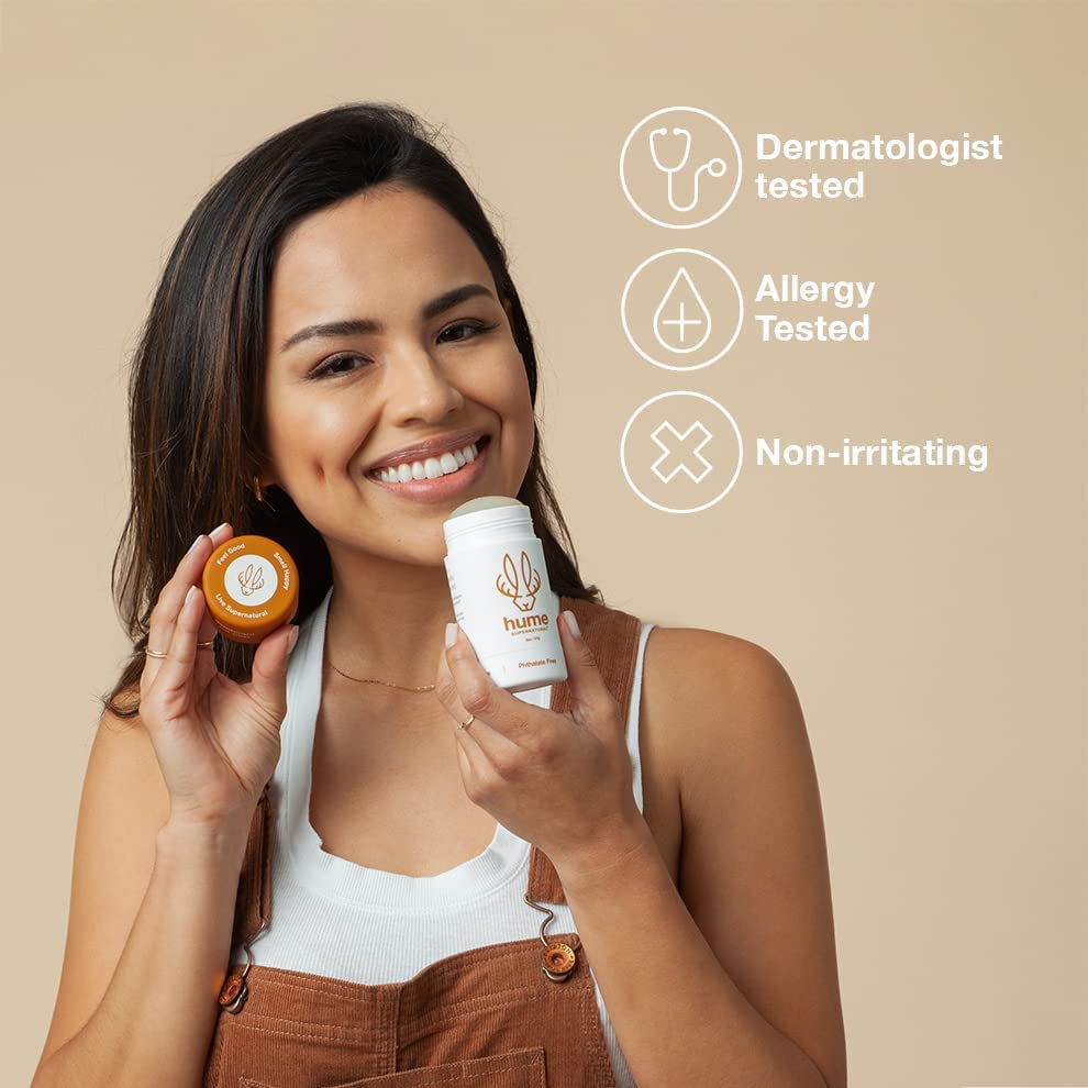 Hume Supernatural Aluminum Free Deodorant | Probiotic Plant-Based, Long-Lasting Freshness (Out West 2-Pack)
