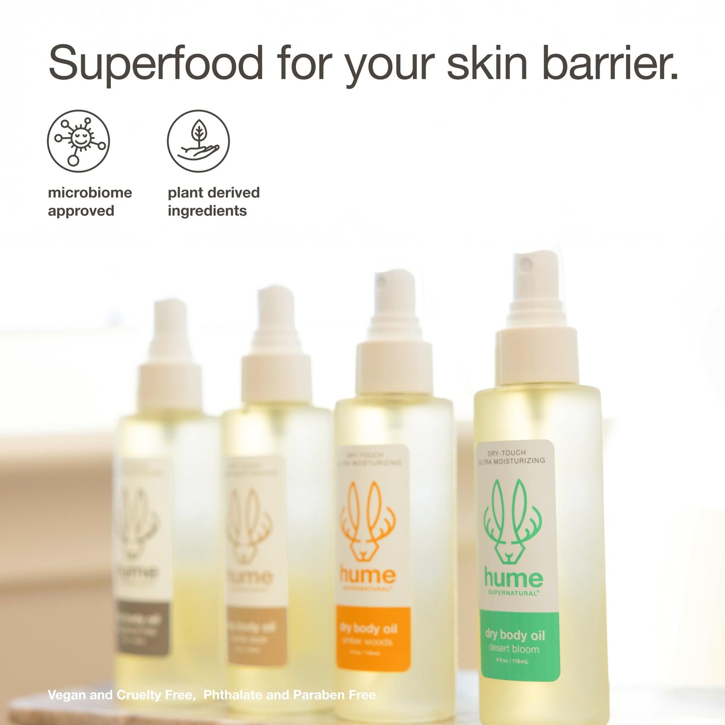 HUME SUPERNATURAL Dry Body Oil Spray – Non-Toxic, Fast-Absorbing Moisturizing Mist