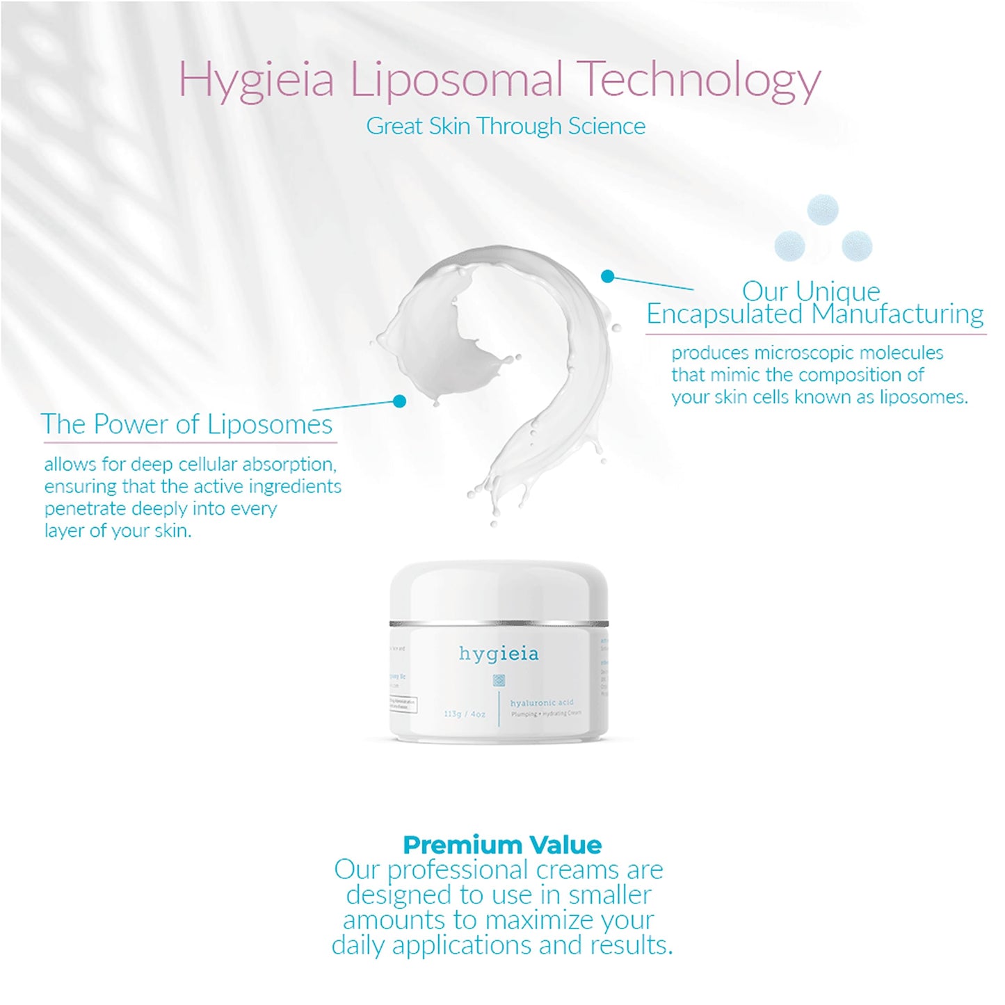 Hygieia + Encapsulated Hyaluronic Acid Face Moisturizer – Liposomal Hydration, 4oz