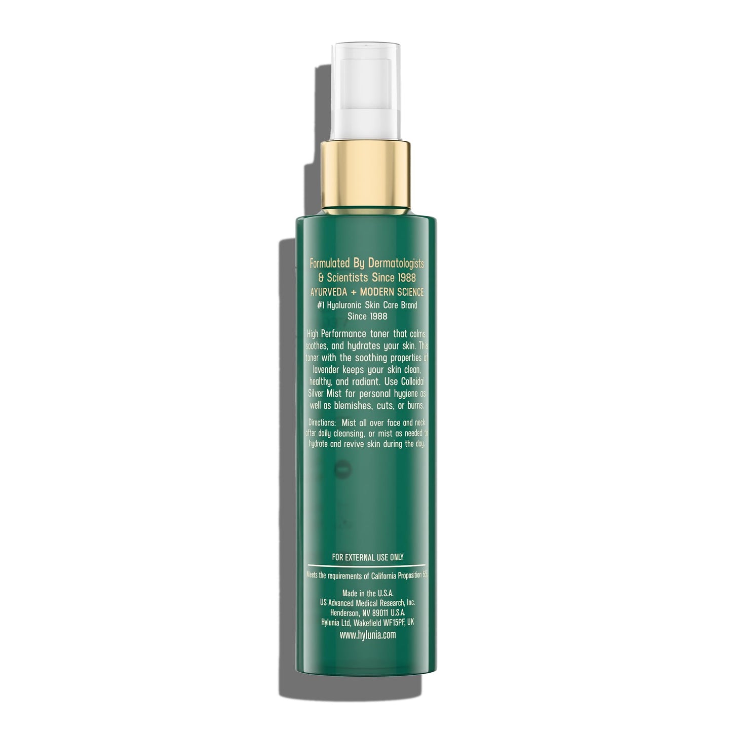 Hylunia Colloidal Silver Mist Toner 5.1 fl oz – Hydrating Acne-Prone Skin Toner with Lavender