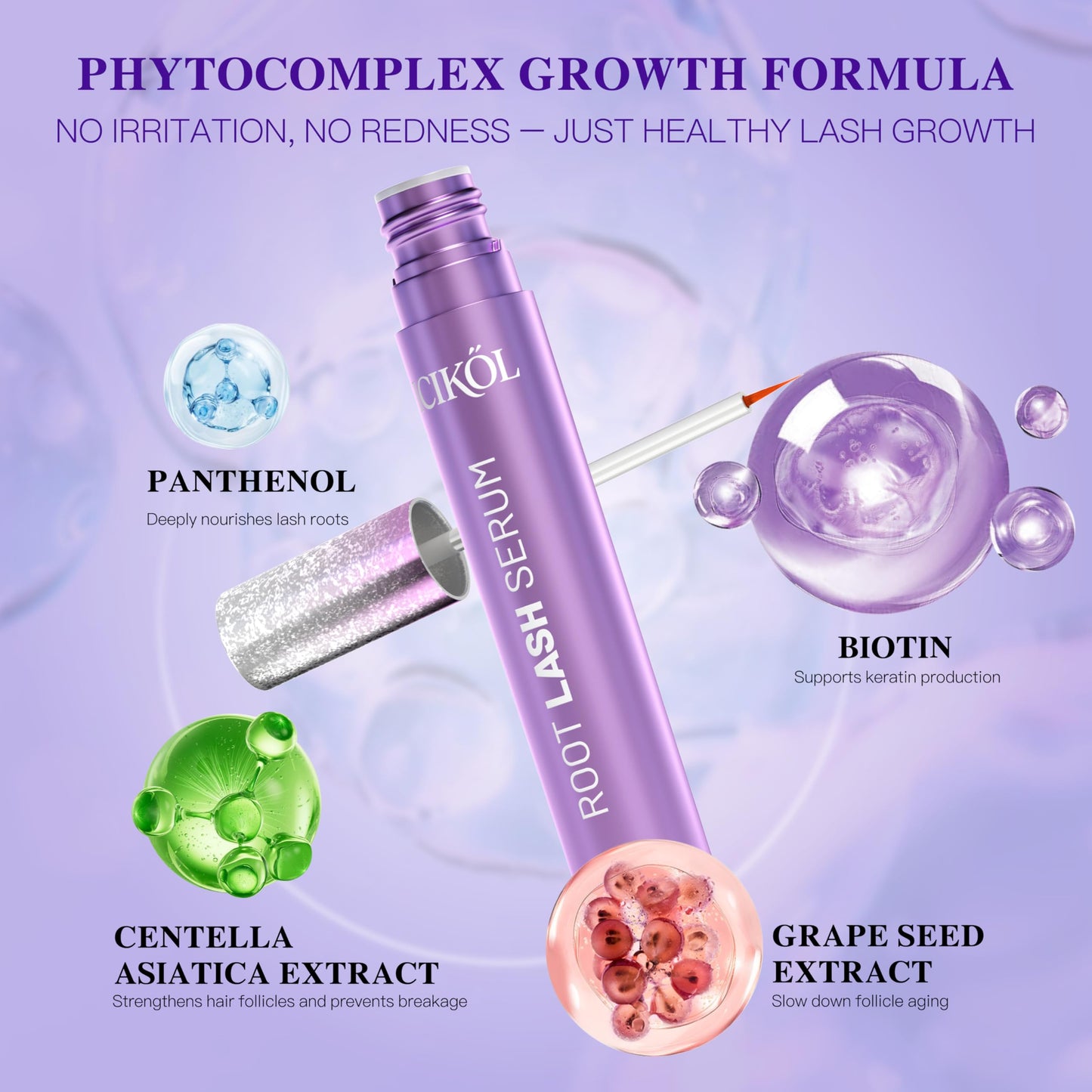 ICIKOL Lash & Brow Growth Serum Set – 2×8ml Duo, Biotin, Peptides, Plant Extracts, Prostaglandin-Free, Vegan