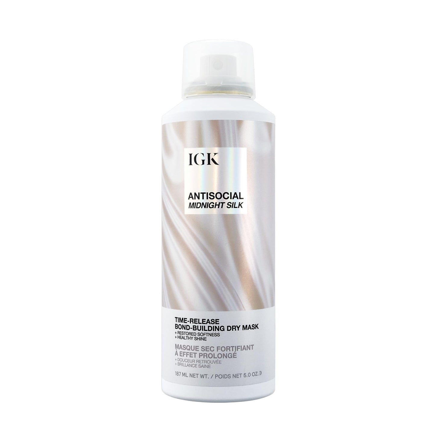 IGK Antisocial Midnight Silk Bond-Building Dry Hair Mask — No-Rinse Leave-In, 5 oz (Limited Edition)