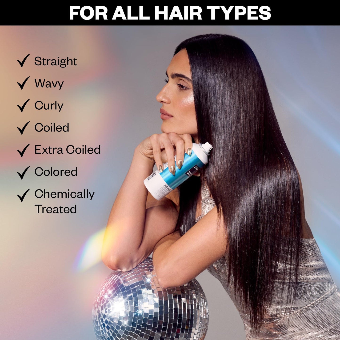 IGK Disco Disco Clear Gloss Finishing Hair Spray – Moisturizes, Adds Shine & Color Protection – 5.3 oz