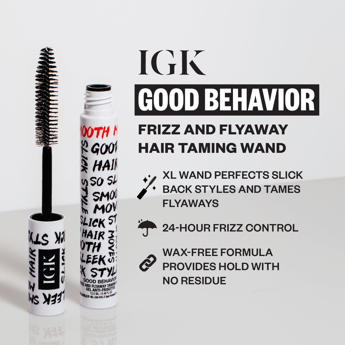 IGK Good Behavior Frizz & Flyaway Wand – Lightweight Gel, Precise Control