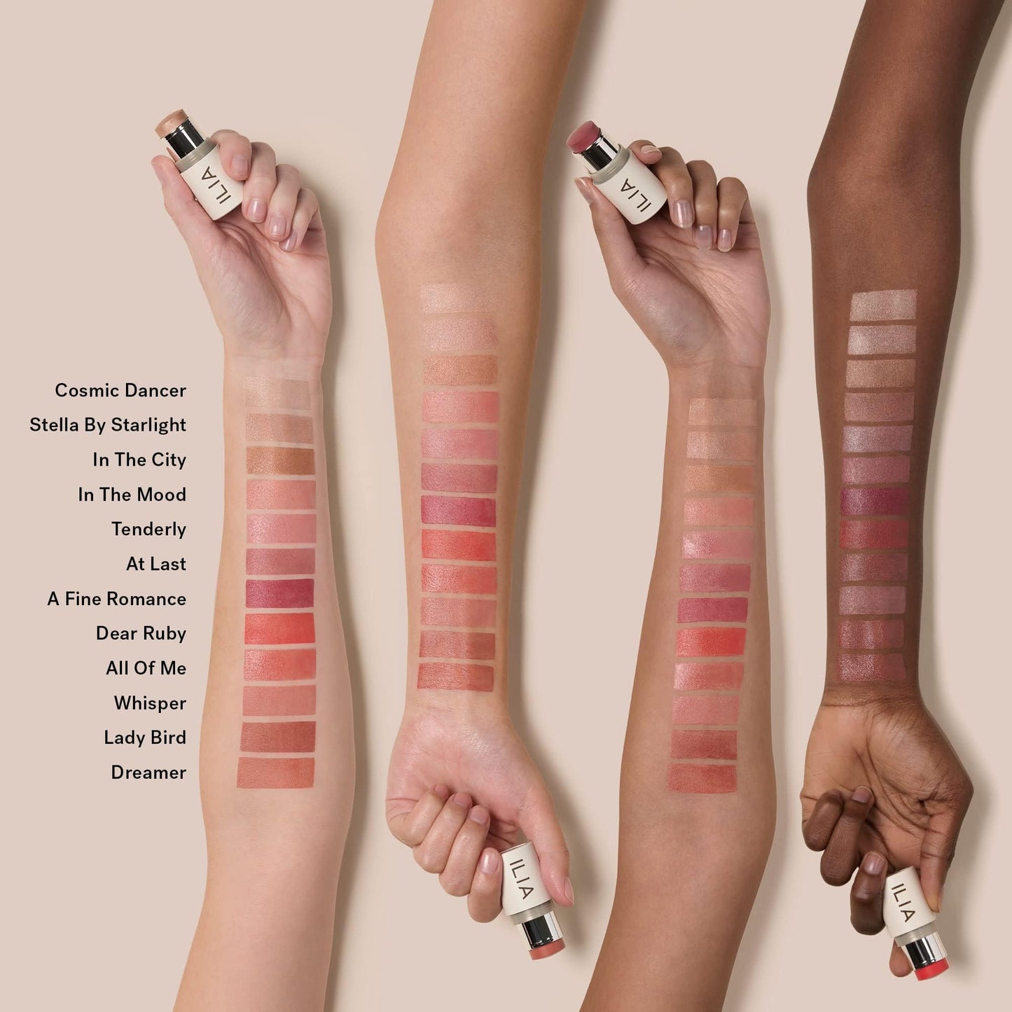 ILIA Multi-Stick for Lips + Cheeks – Stella by Starlight (Rose Gold) | Buildable, Creamy Color, Vegan & Cruelty-Free