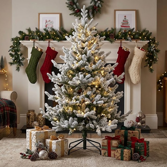 Snowy Spruce 7Ft Pre Lit 500 Led Christmas Tree